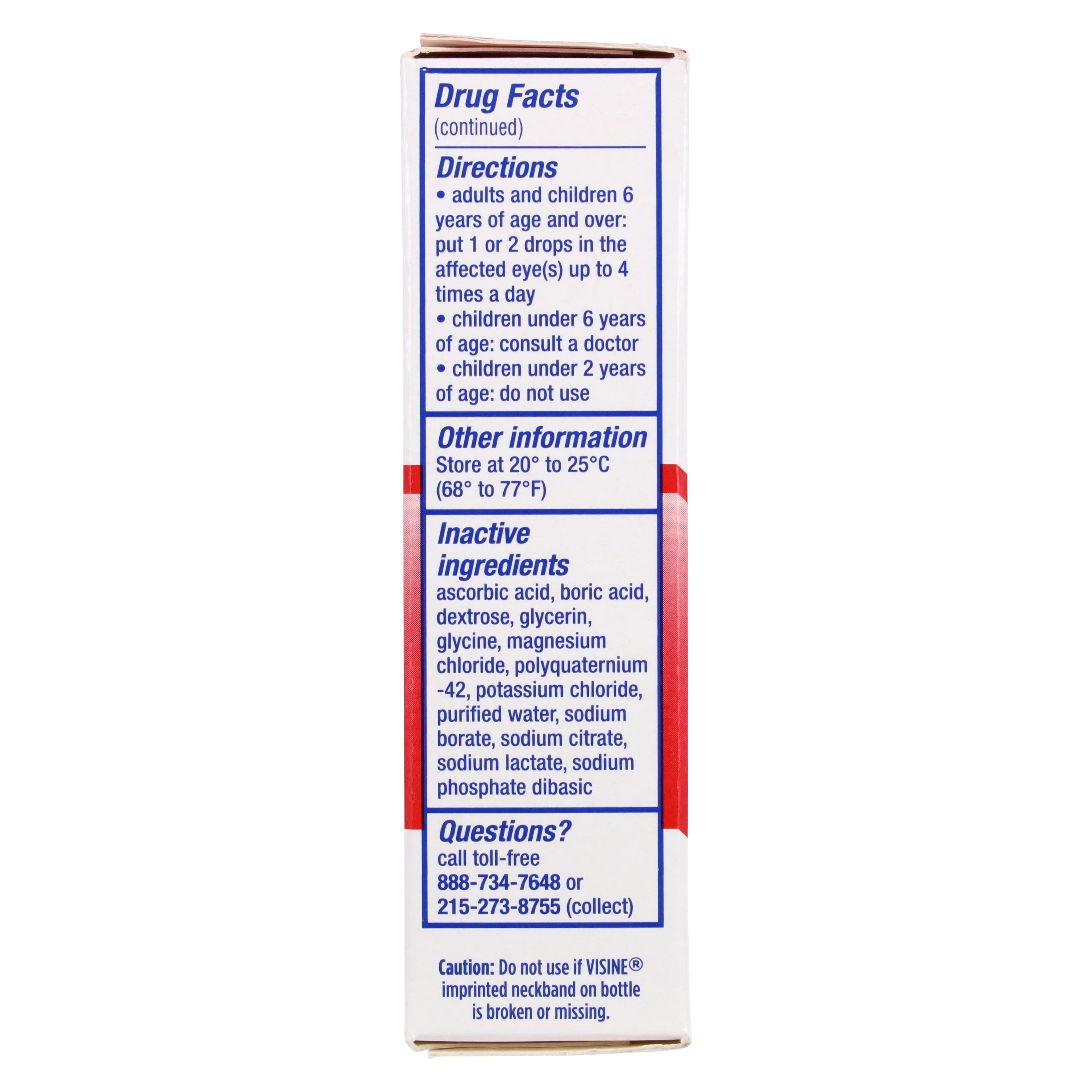 Visine Original Ophthalmic Drops, Redness Relief, 0.5 oz Squeeze Bottle, 3/Pack thumbnail 3