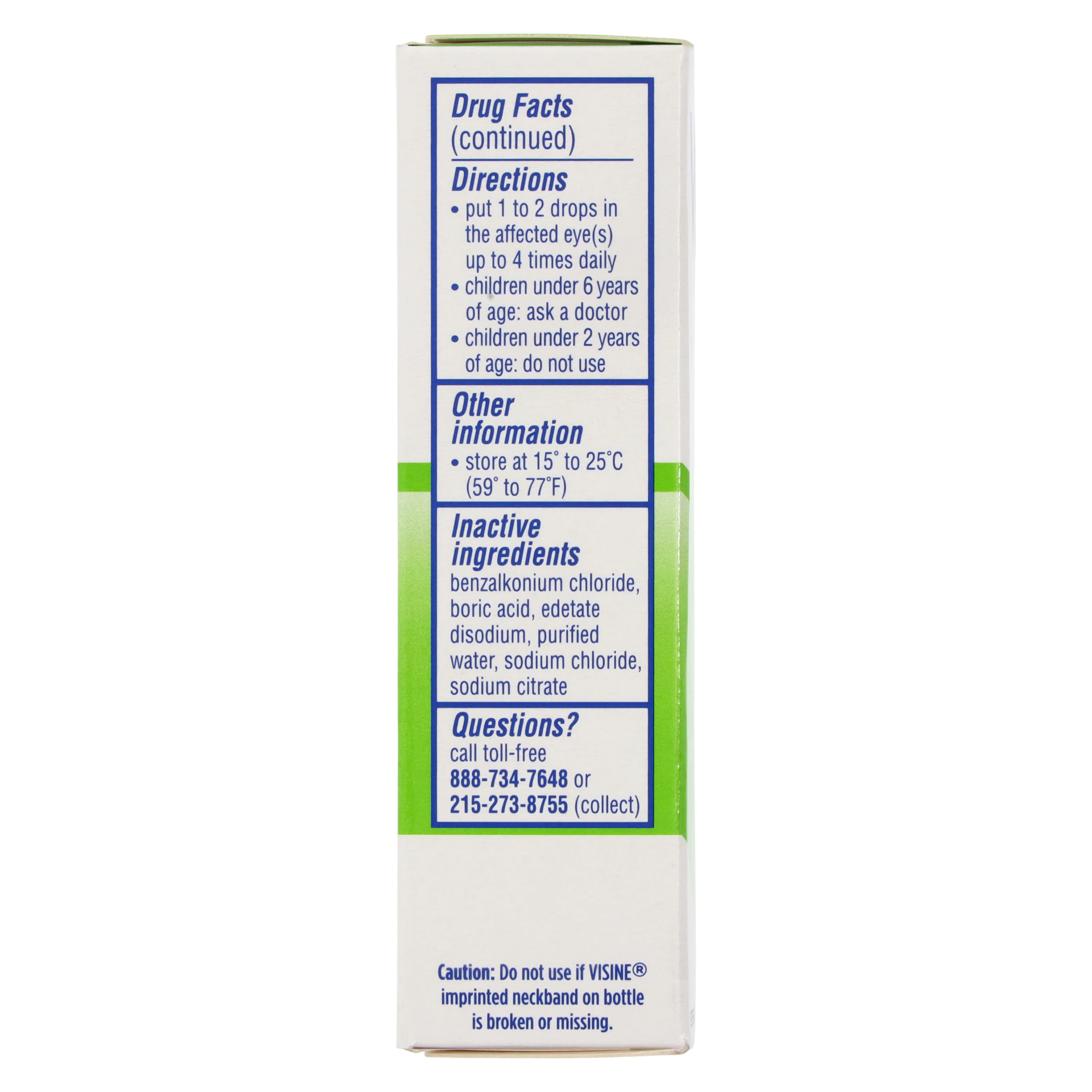 Visine A.C. Eye Drops, Itch & Redness Relief, Adult/Children 6+, 0.5 oz, 3/Pack thumbnail 2