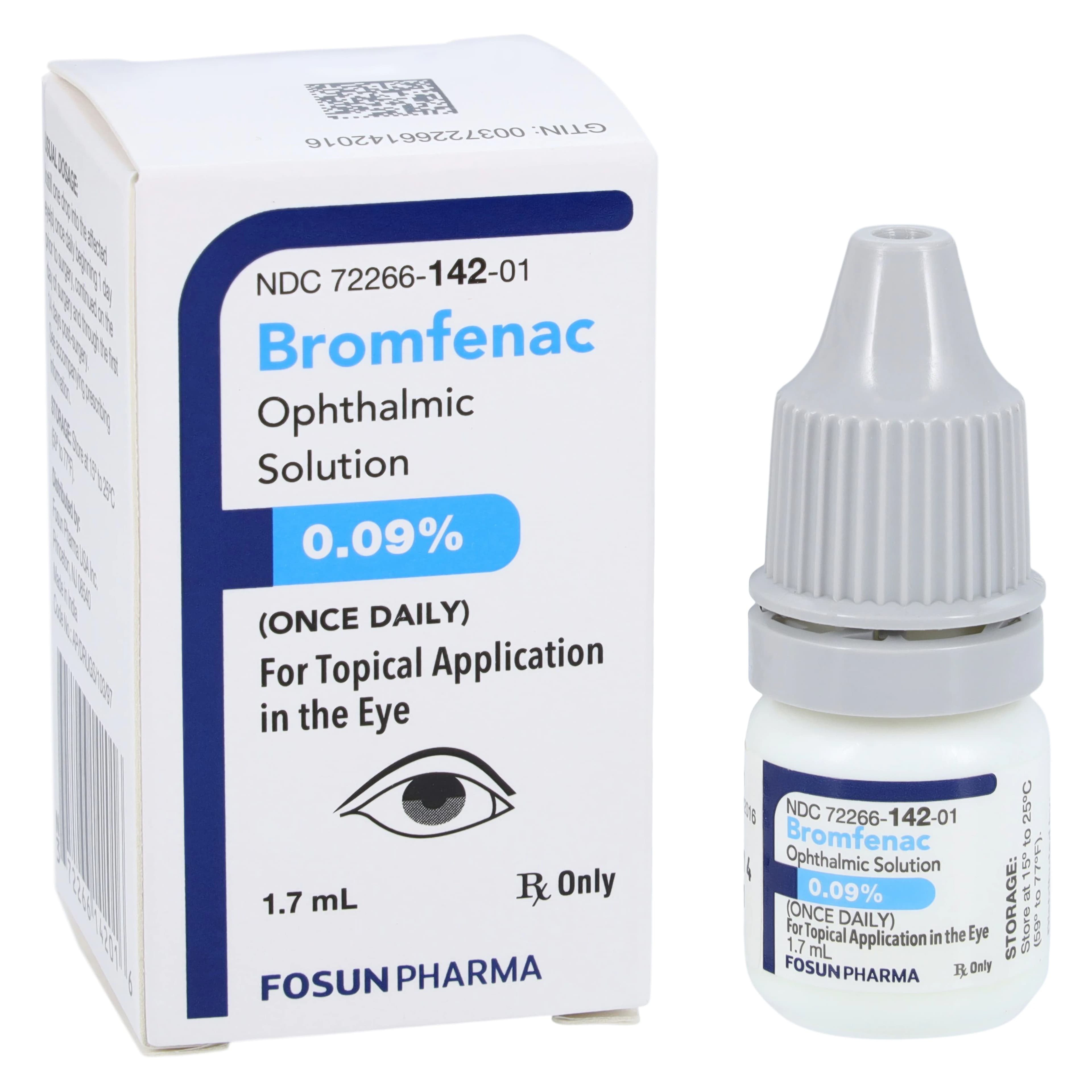Bromfenac Sodium Ophthalmic Solution 0.09%, 1.7 mL Bottle - Bromfenac Ophthalmic Solution - Image 1