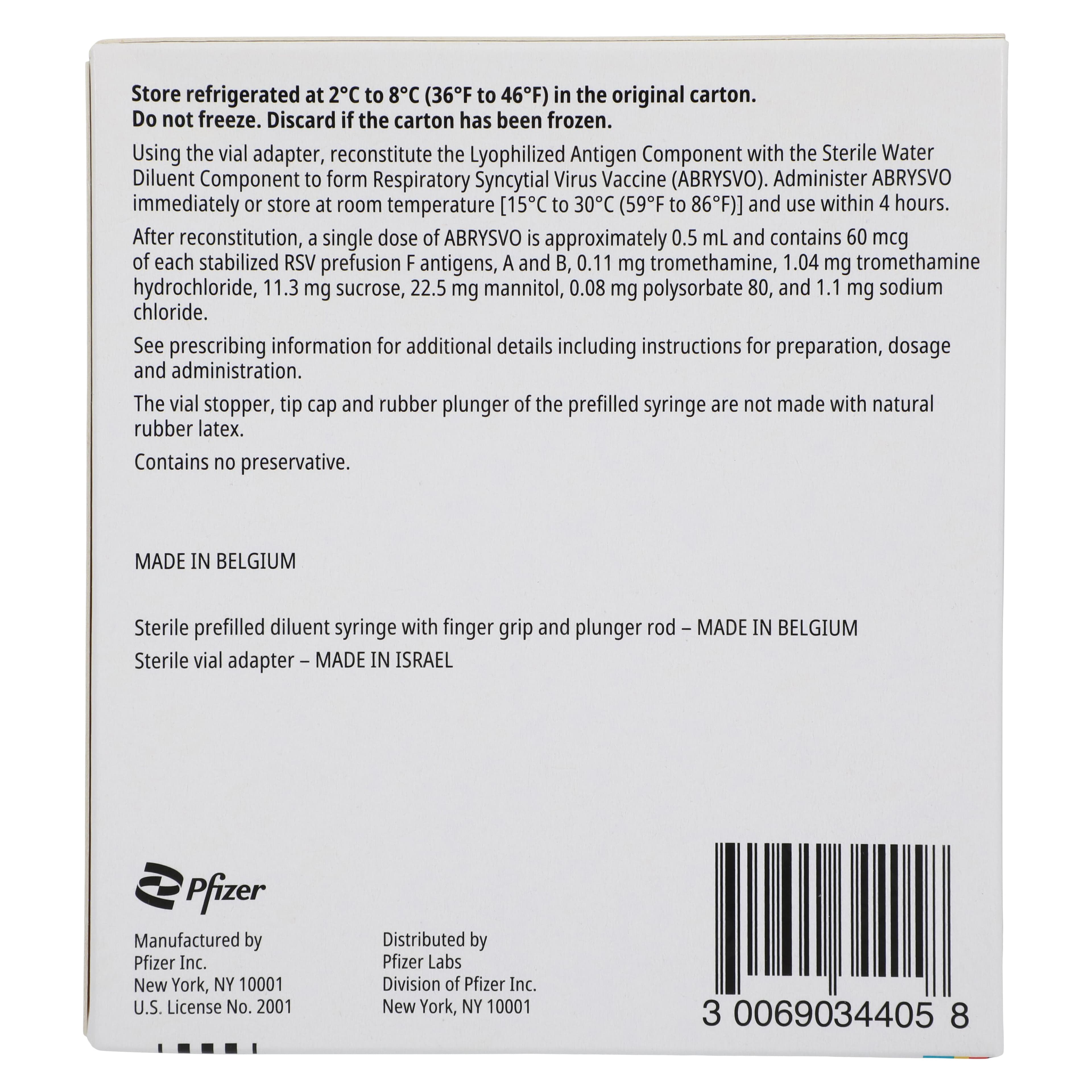 Abrysvo RSV Vaccine, 0.5 mL Single-Dose Vial, 5/Box thumbnail 2