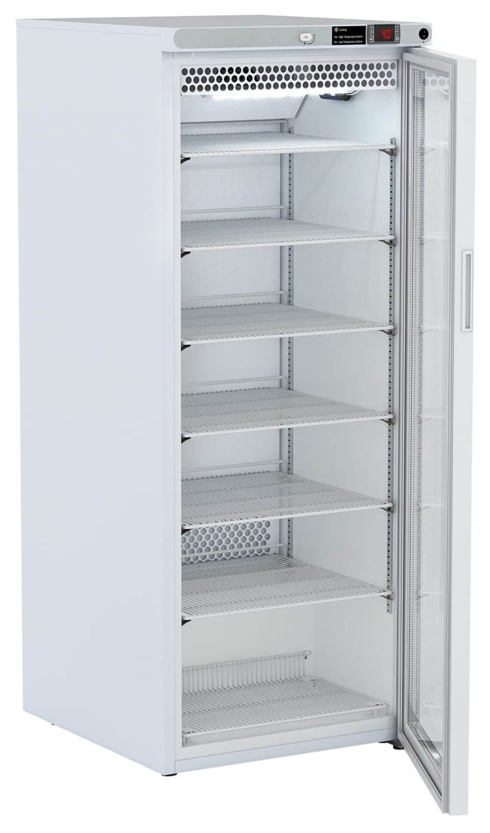 American Biotech Supply Vaccine Refrigerator, 10.5 Cu Ft, Glass Door, Right Hinge, 1 to 10°C, White thumbnail 2