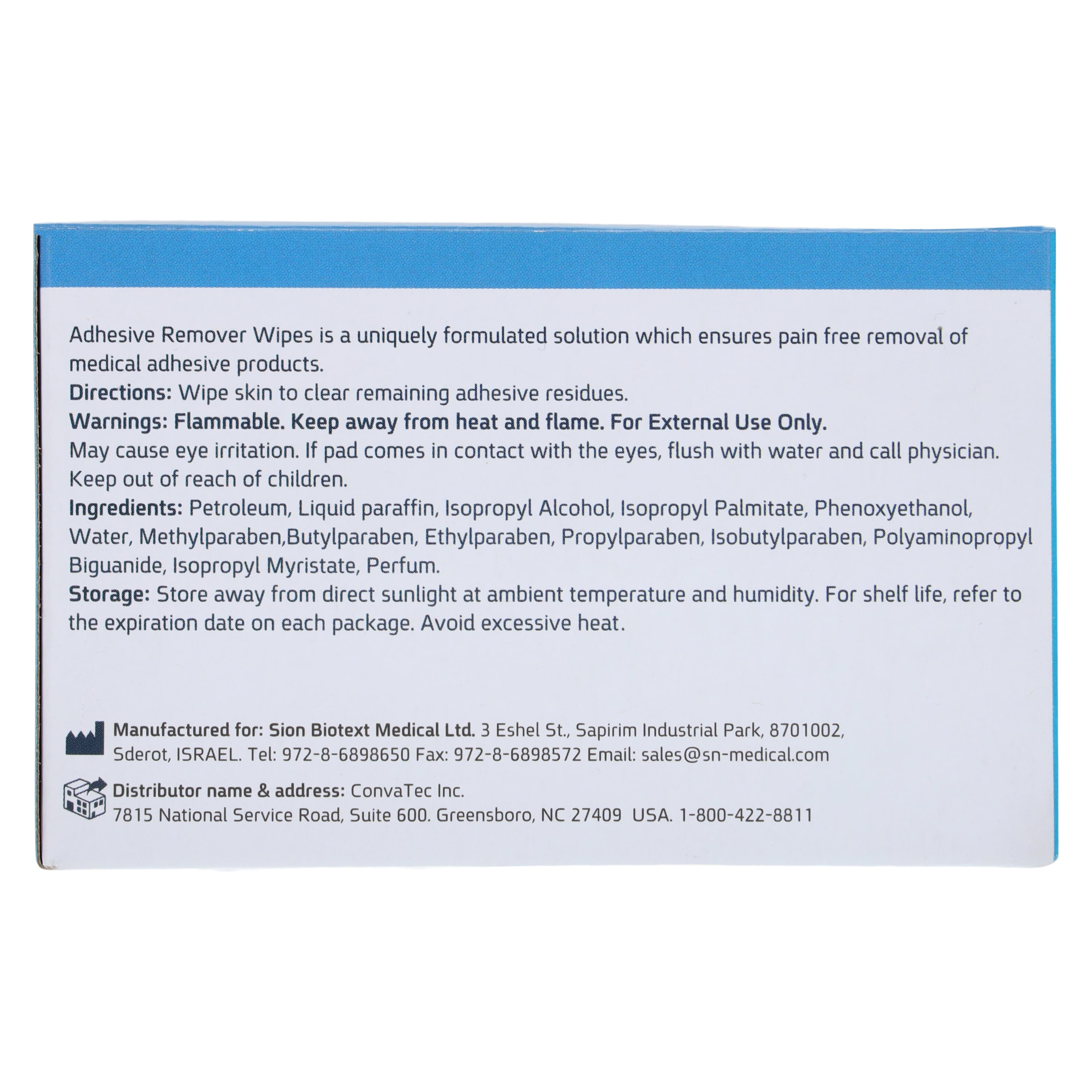 Sion Biotext Adhesive Remover Wipes (Convatec) thumbnail 4
