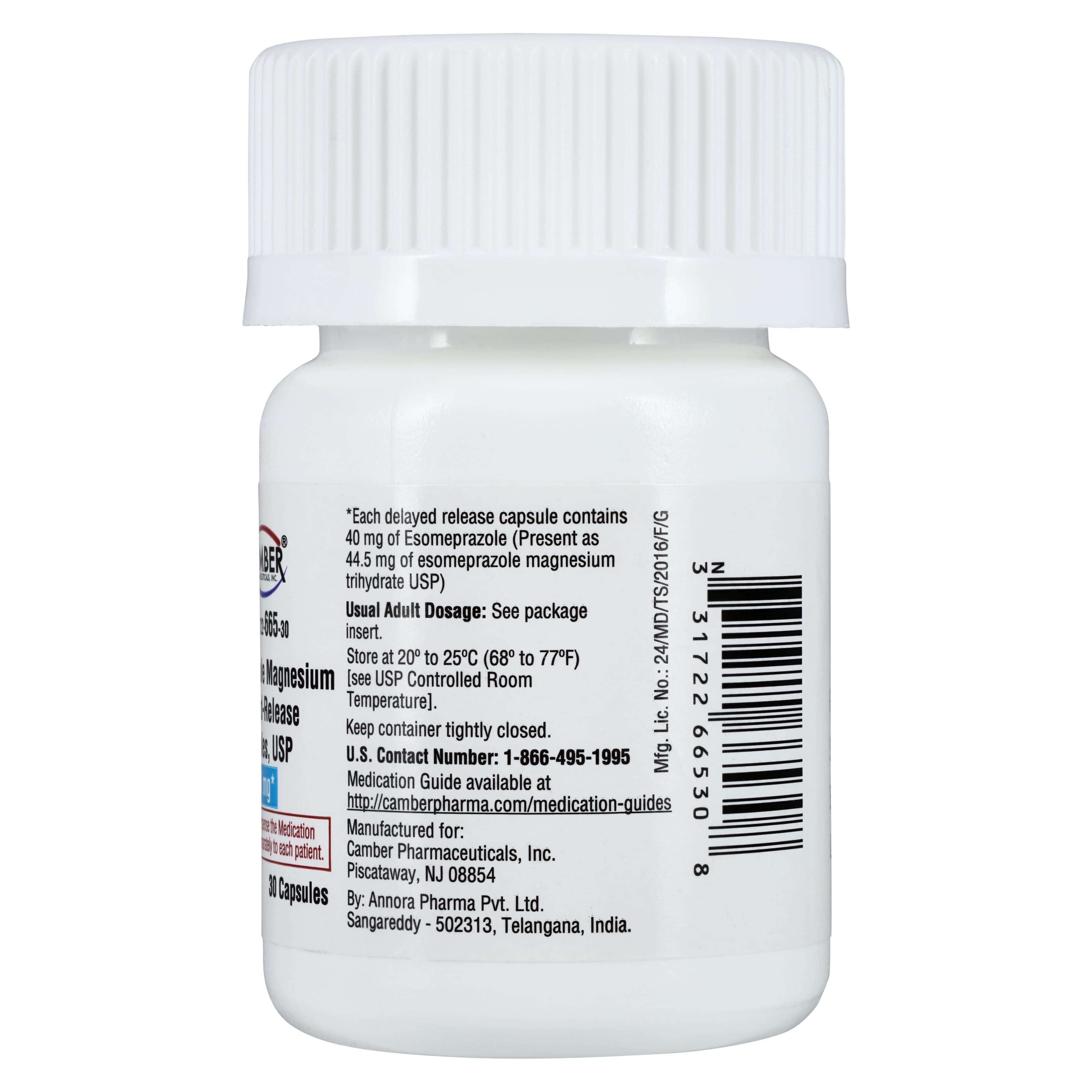 Esomeprazole Magnesium DR Delayed-Release Capsules, 40mg, 30/Bottle thumbnail 2