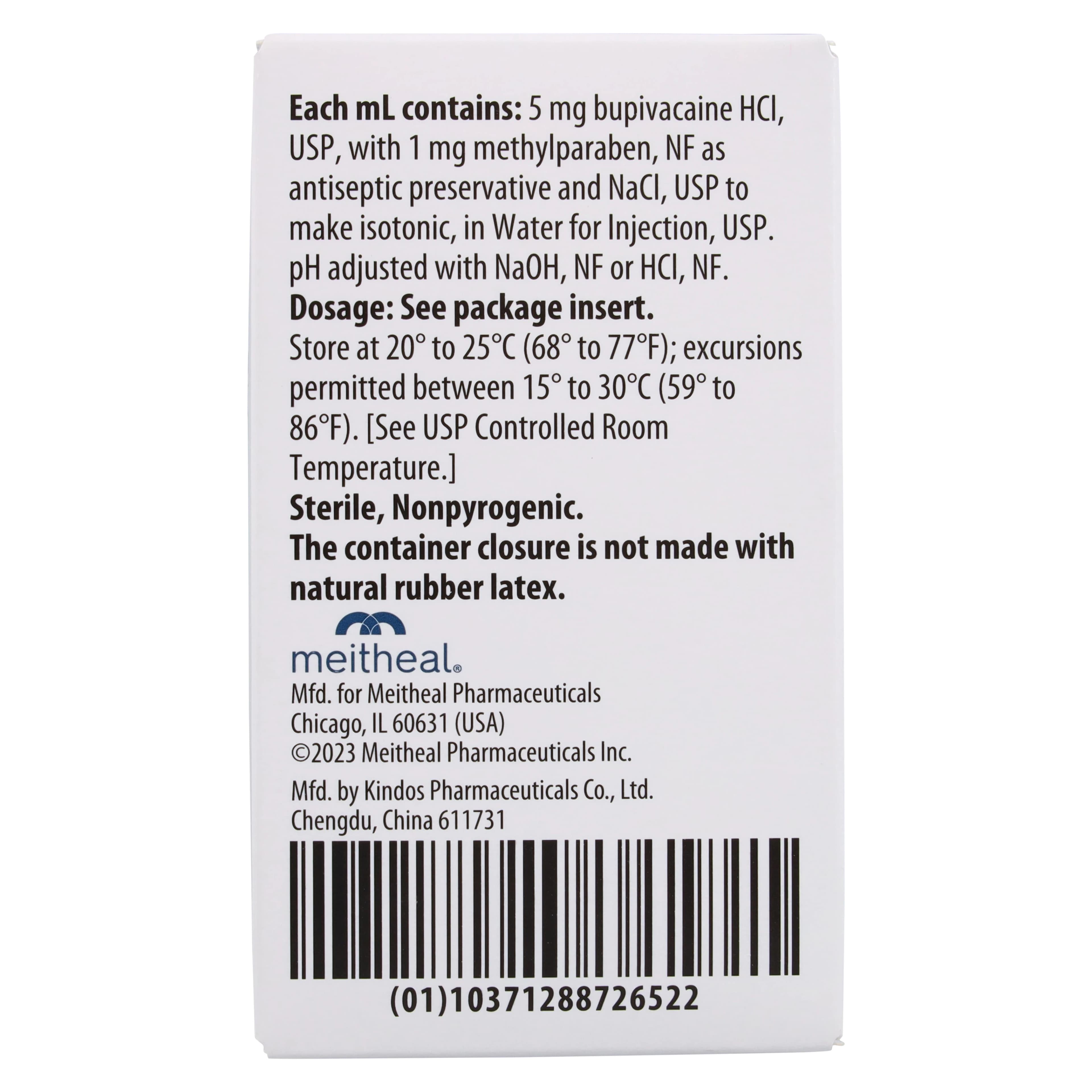 Bupivacaine HCL Injection 5mg/mL, Multi-Dose Vial (MDV), 50mL thumbnail 2