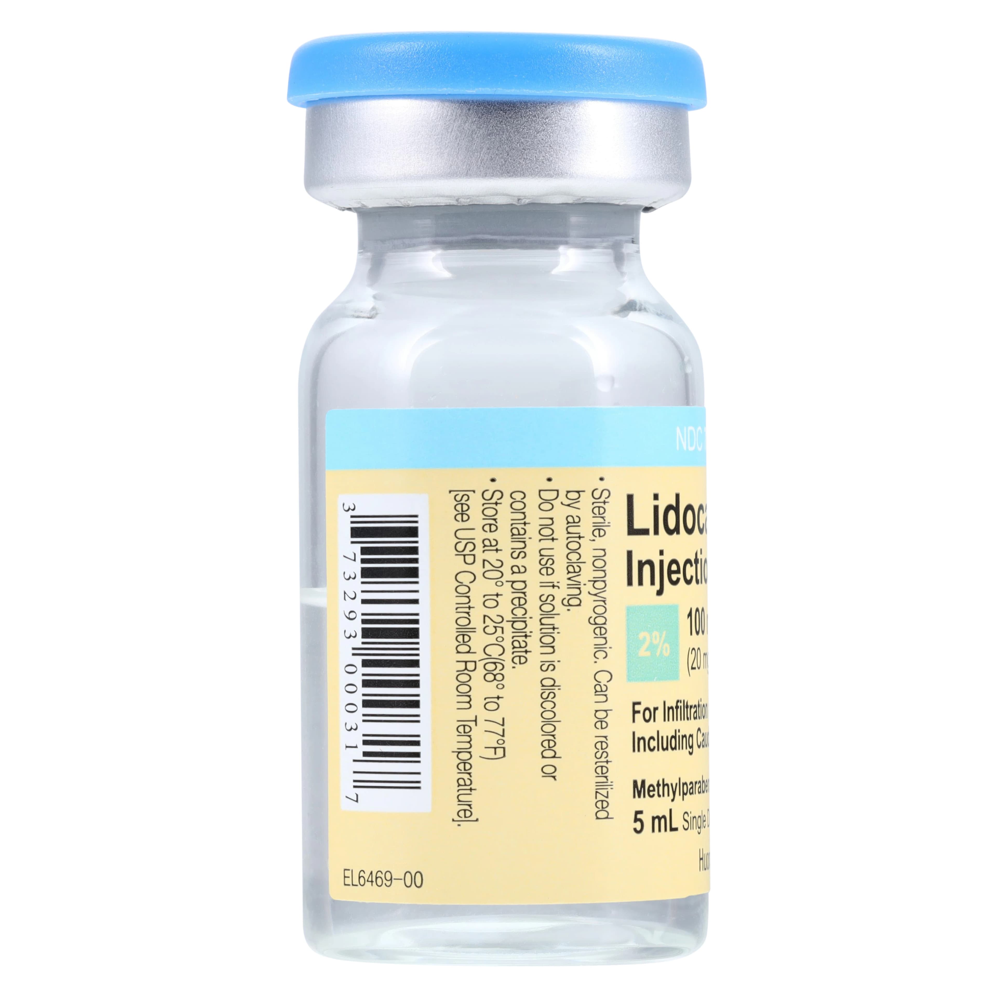 Lidocaine HCl Injection 2% Preservative Free SDV 5mL, 10/Package thumbnail 3