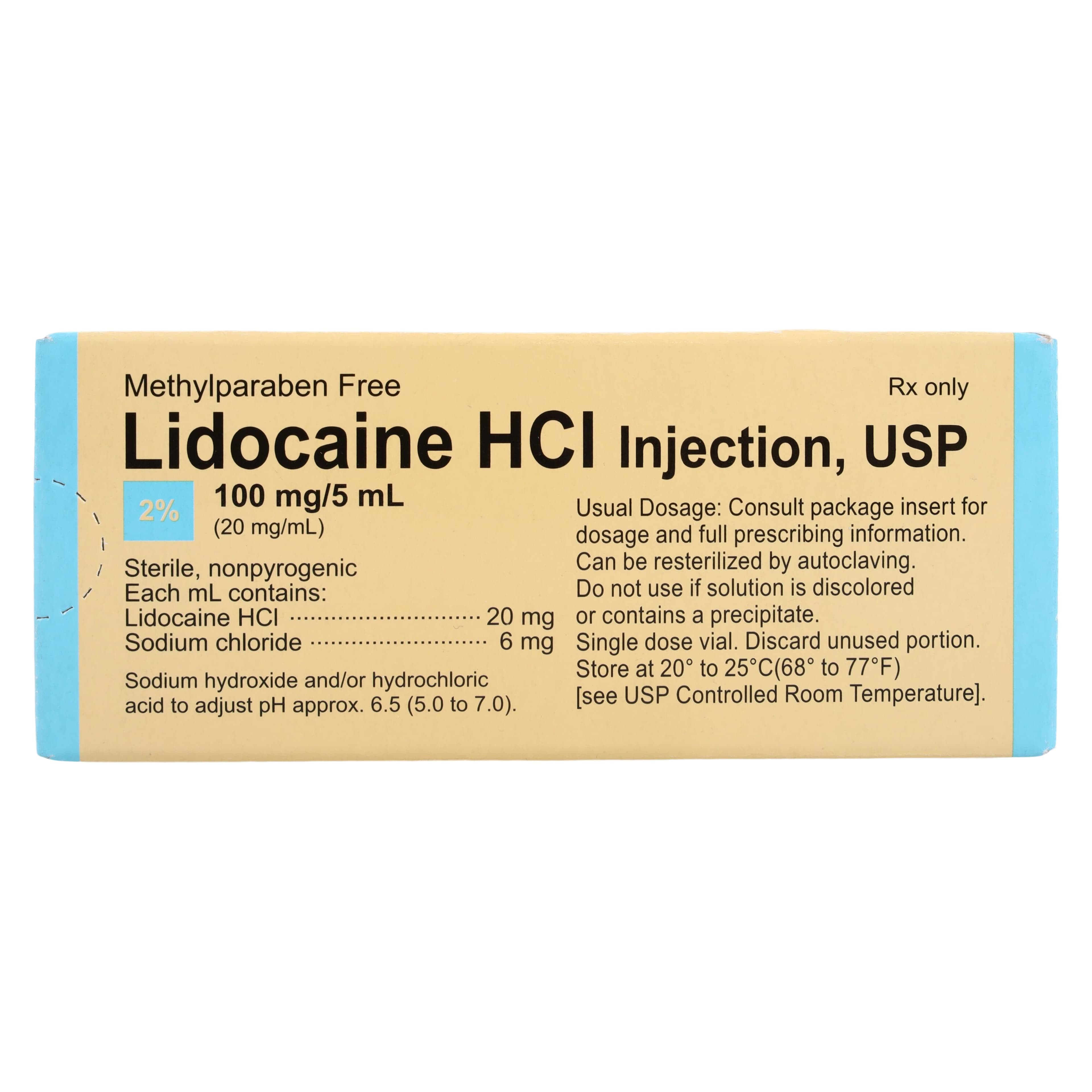 Lidocaine HCl Injection 2% Preservative Free SDV 5mL, 10/Package thumbnail 4