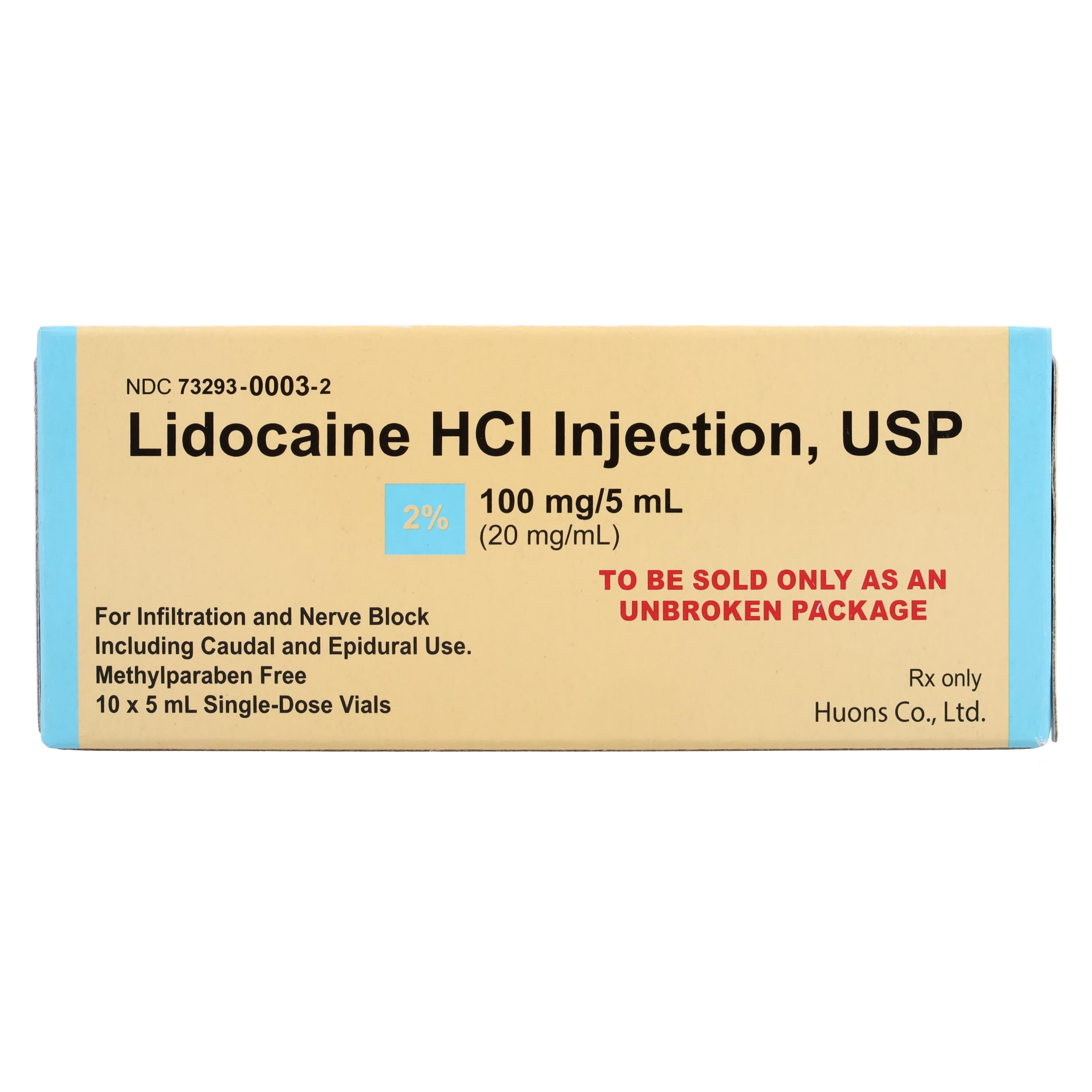 Lidocaine HCl Injection 2% Preservative Free SDV 5mL, 10/Package thumbnail 5