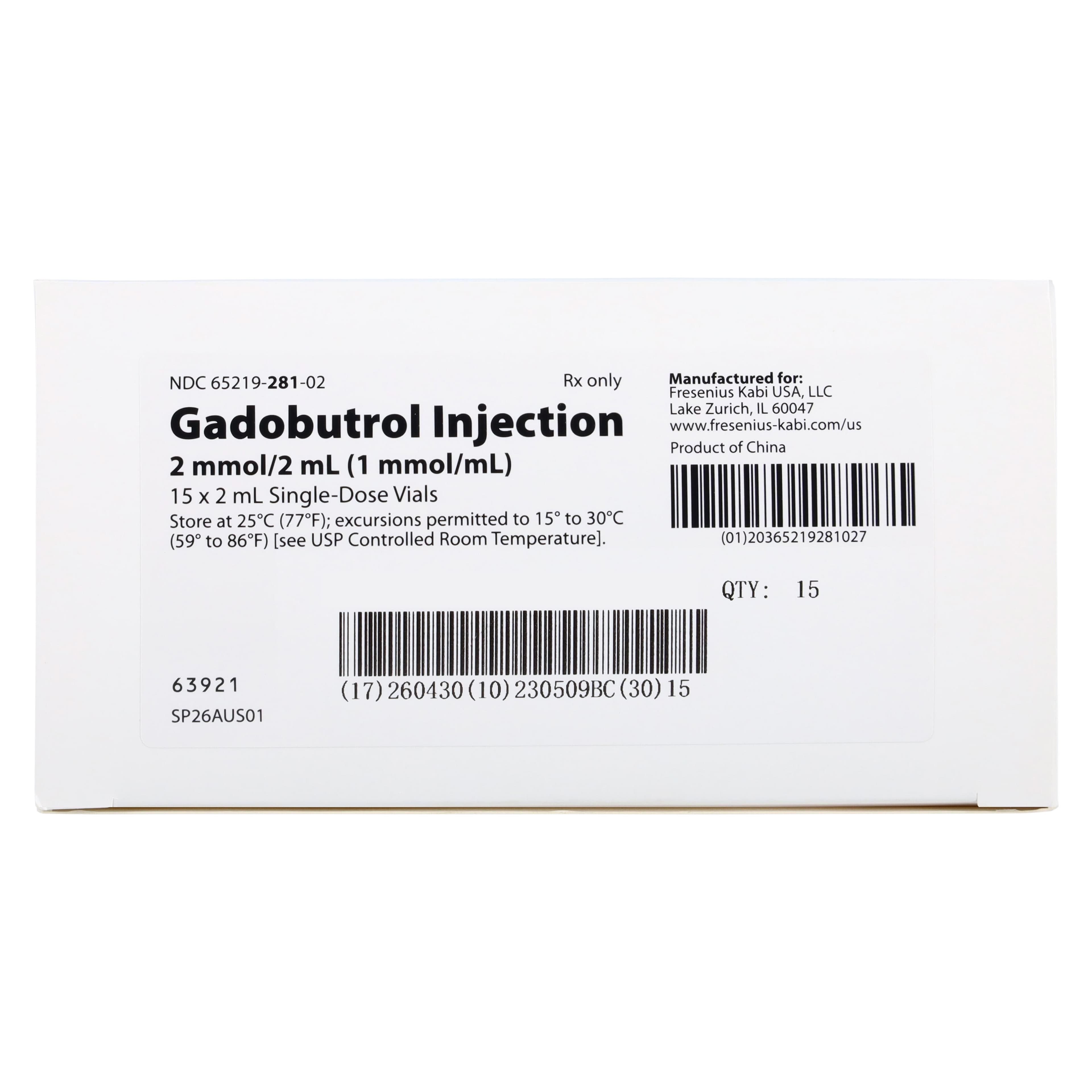Gadobutrol Injection 1mmol/mL SDV 2mL (15/Package) thumbnail 5