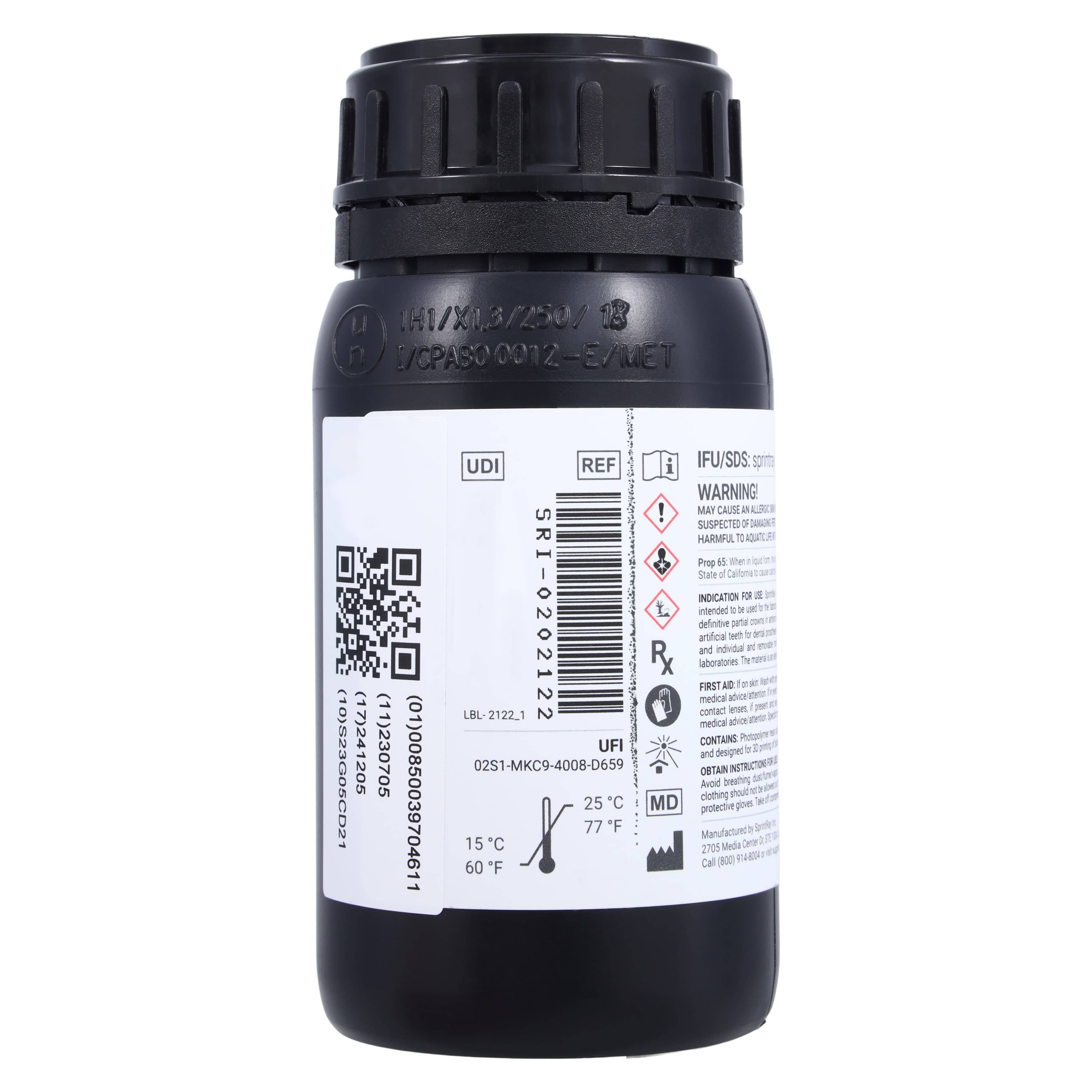 SprintRay Ceramic Crown Resin, Shade D2, 250g Bottle, 1/Pk thumbnail 2