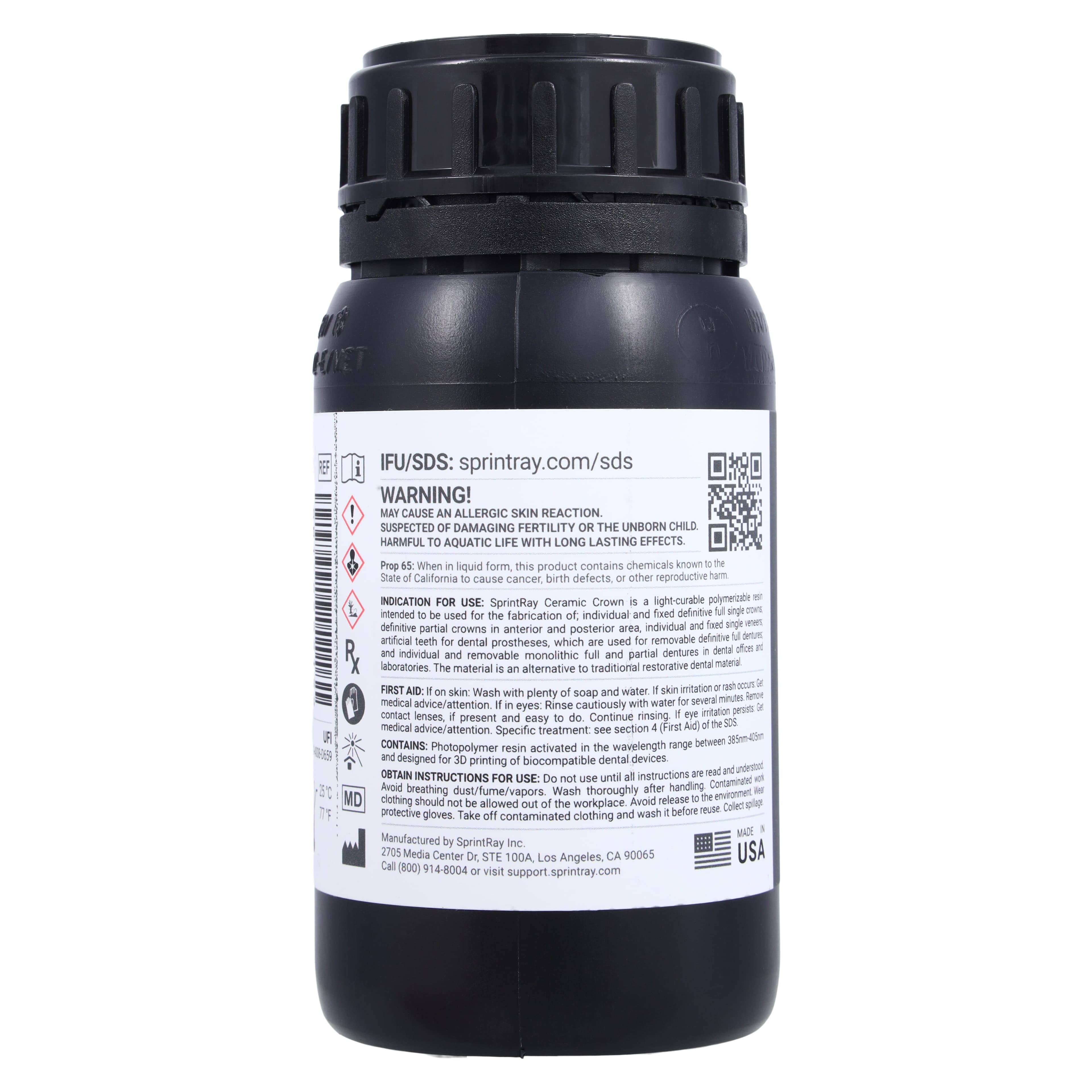 SprintRay Ceramic Crown Resin, Shade D2, 250g Bottle, 1/Pk thumbnail 3