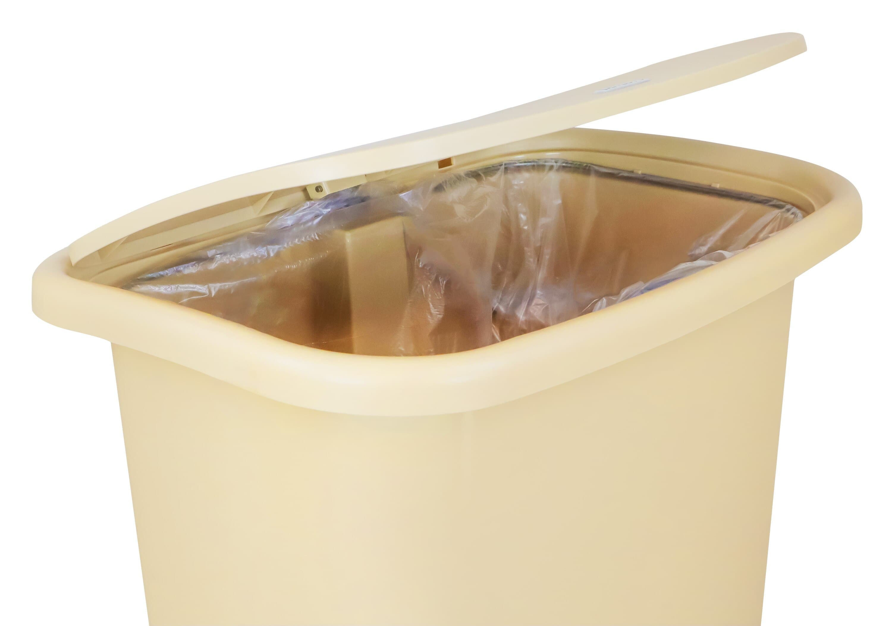 Waste Mate Plastic Waste Receptacle, 18 Gallon, Beige thumbnail 3