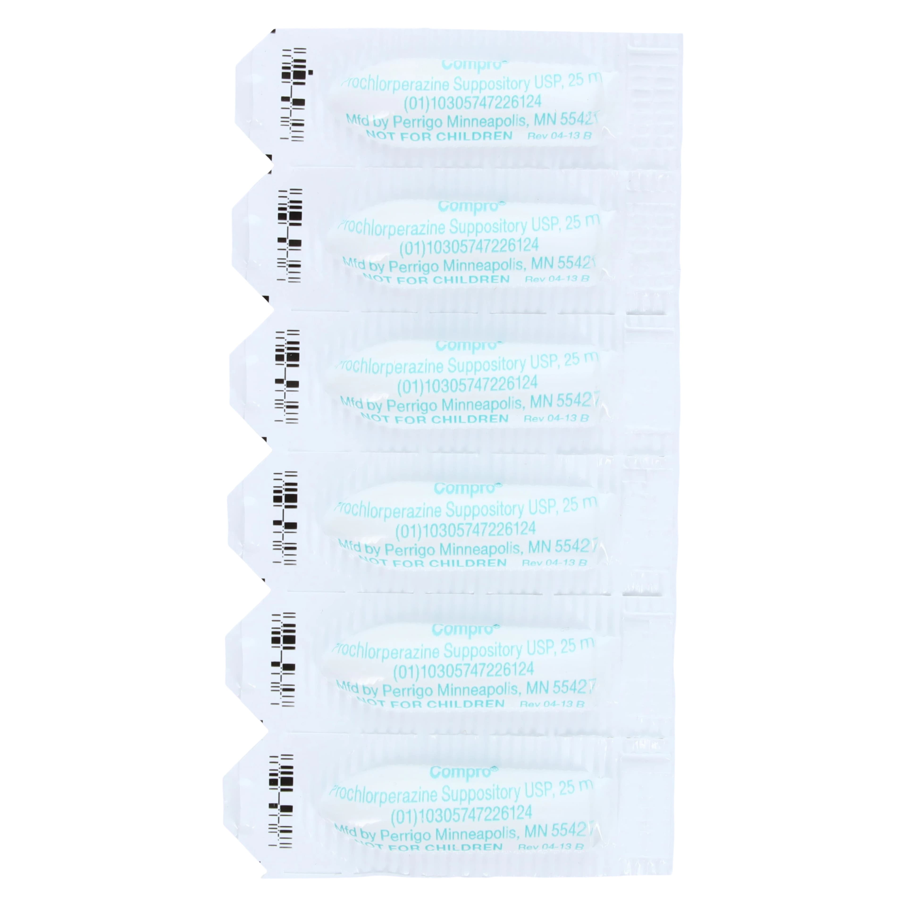Prochlorperazine Rectal Suppositories, 25mg, 12/Box thumbnail 2