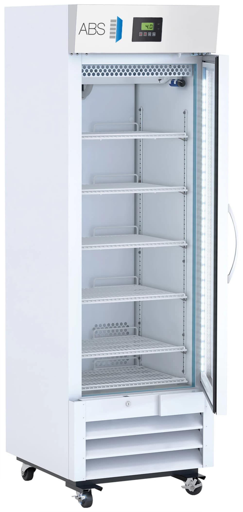 American Biotech Supply Pharmacy Refrigerator, 16 Cu Ft, Glass Door, Right Hinge, 1 to 10°C, Cycle Defrost thumbnail 2