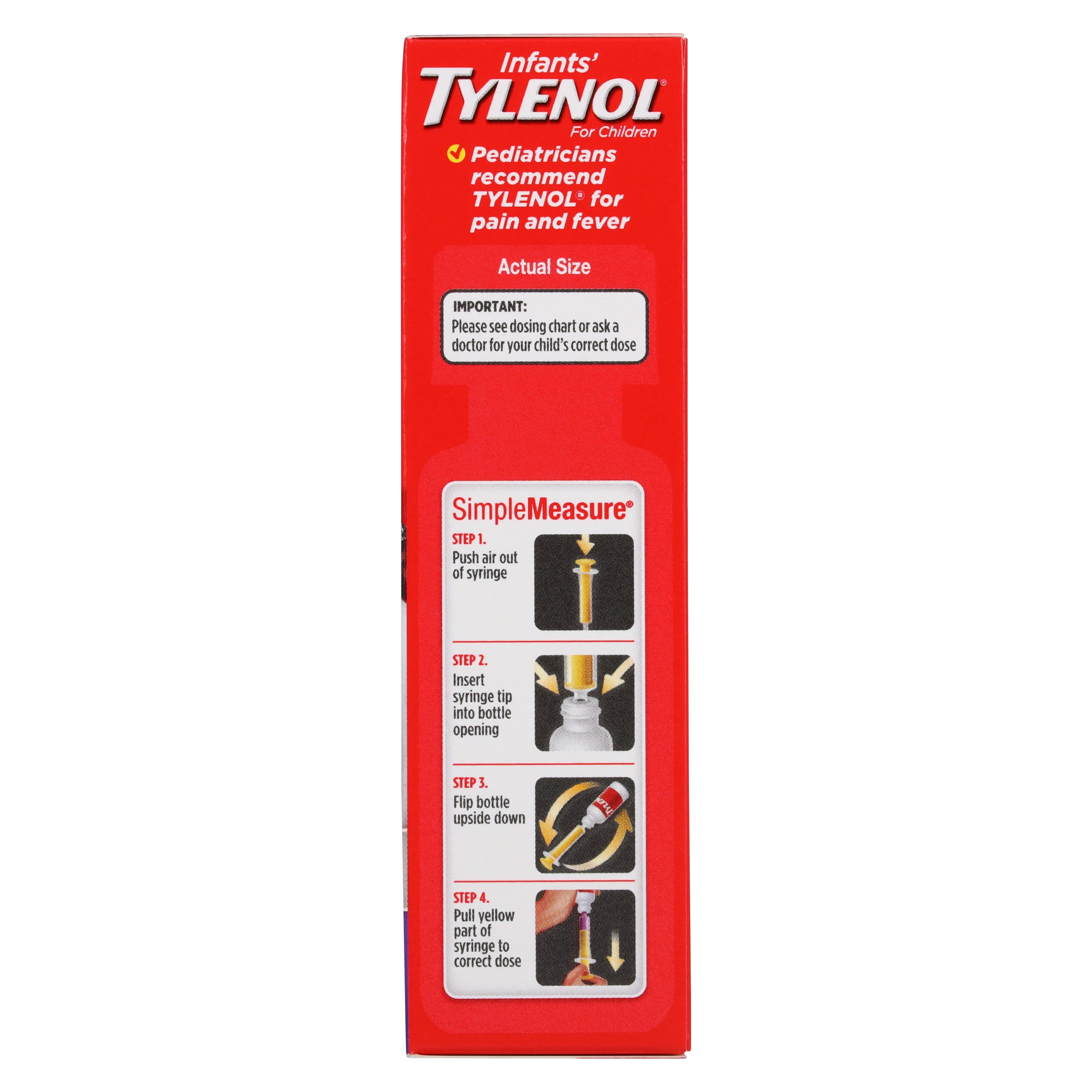 Tylenol Infant Pain Reliever/Fever Reducer Drops, Grape, 1 oz Bottle thumbnail 4