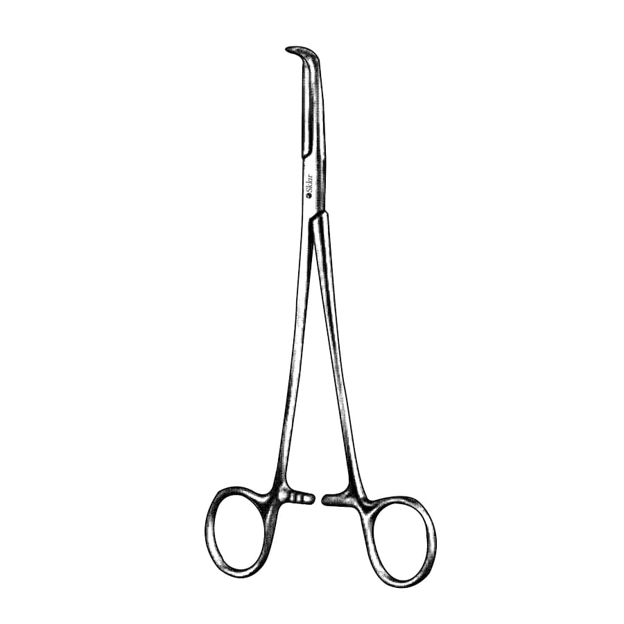 Sklar Instruments Bridge Hemostatic Forceps, Curved, 11", Stainless Steel, Non-Sterile, Each - Forceps Deep Surgery Bridge - Image 1