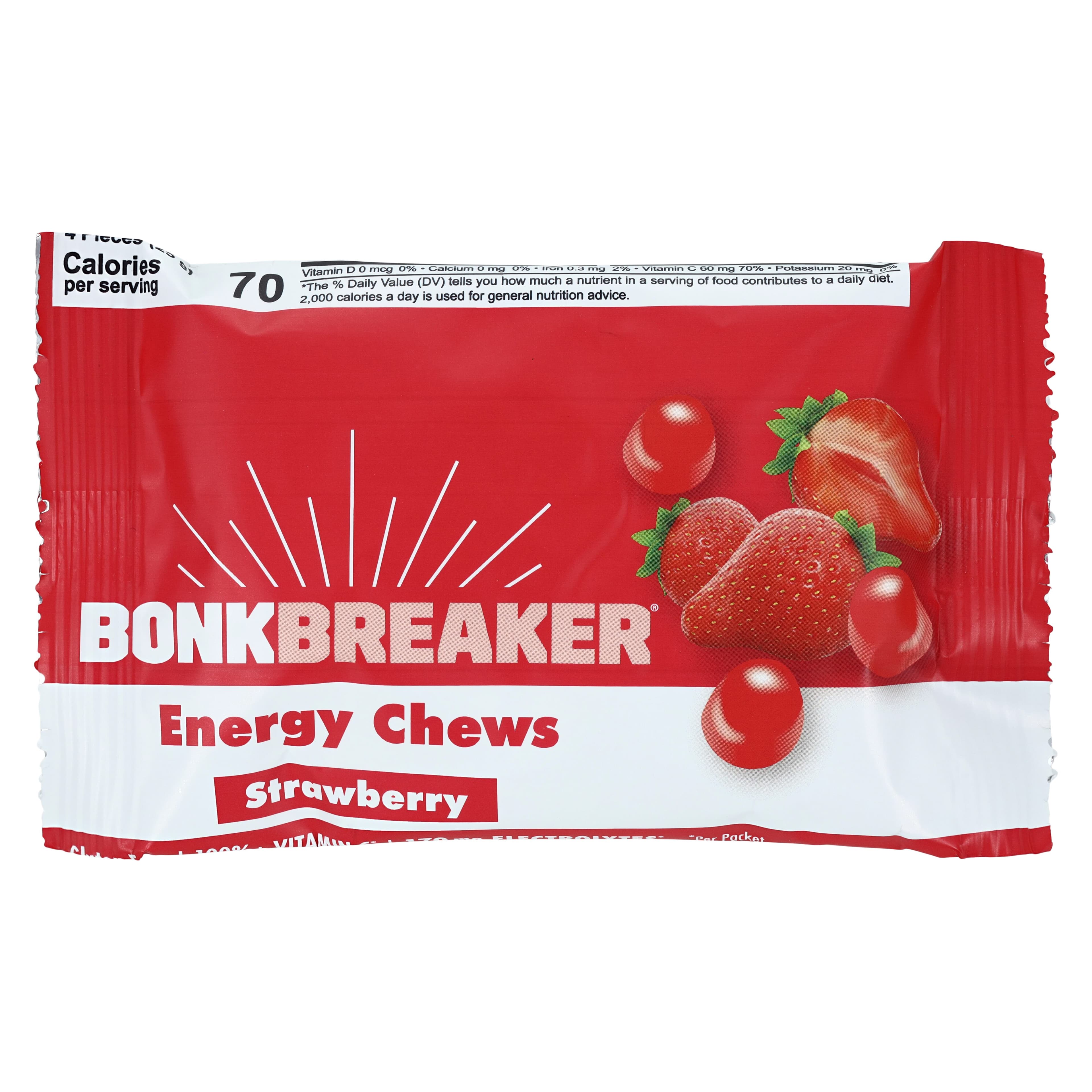 Bonk Breaker Energy Chews, Strawberry, 10 Count Carton thumbnail 2