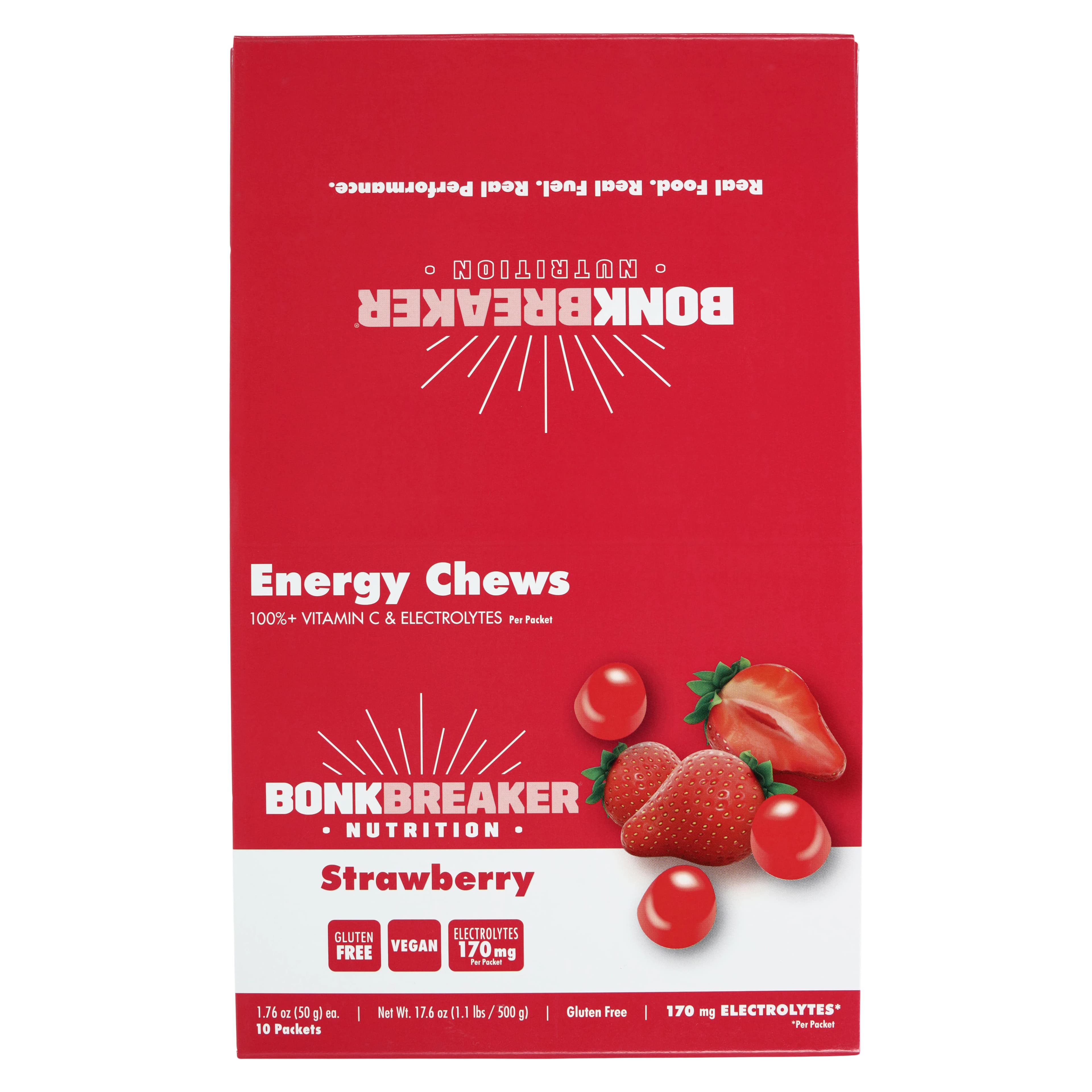Bonk Breaker Energy Chews, Strawberry, 10 Count Carton thumbnail 6