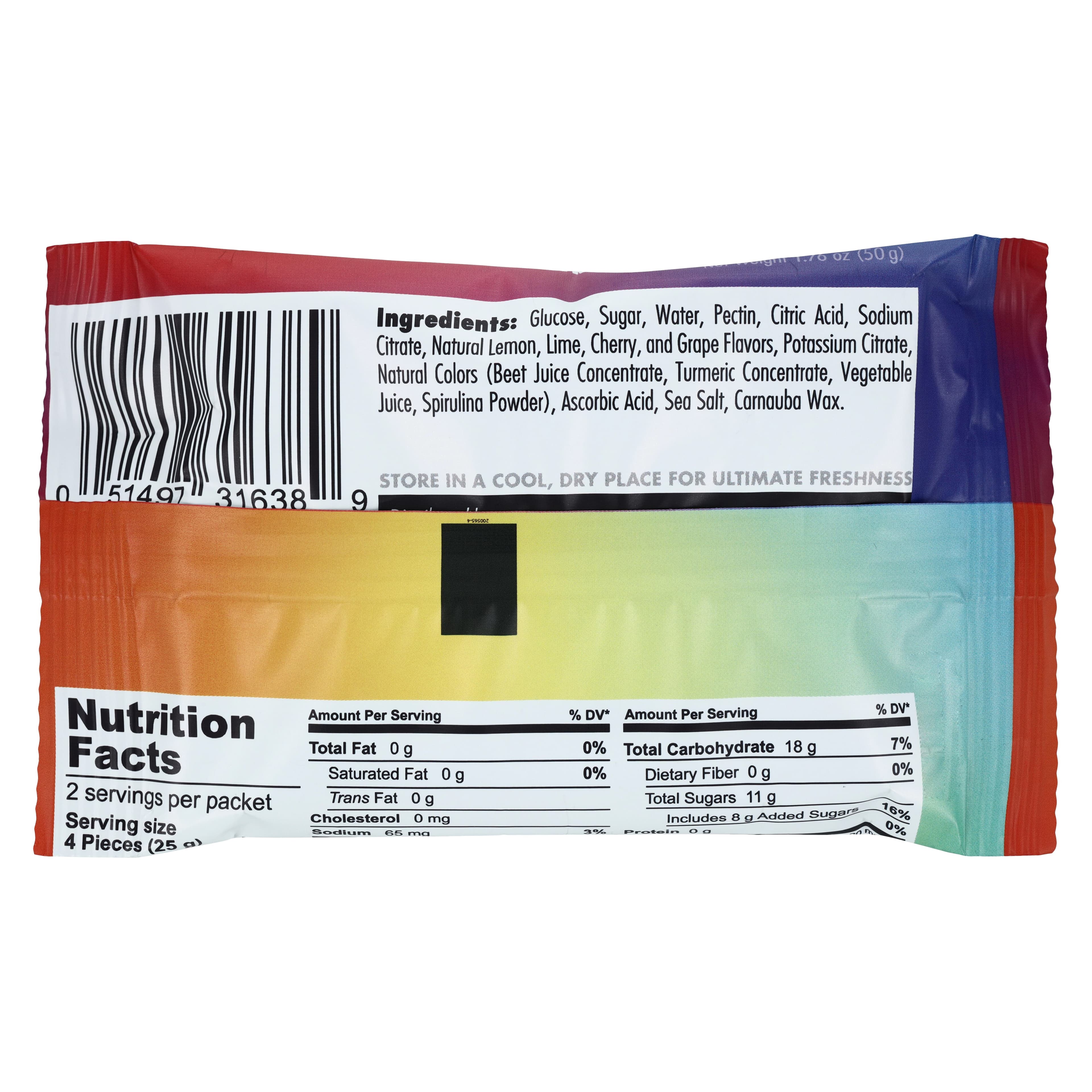 Bonk Breaker Energy Chews, Rainbow Blast, 100% Vitamin C DV, Electrolyte, Lemon/Lime/Cherry/Grape, Carton of 10 thumbnail 3