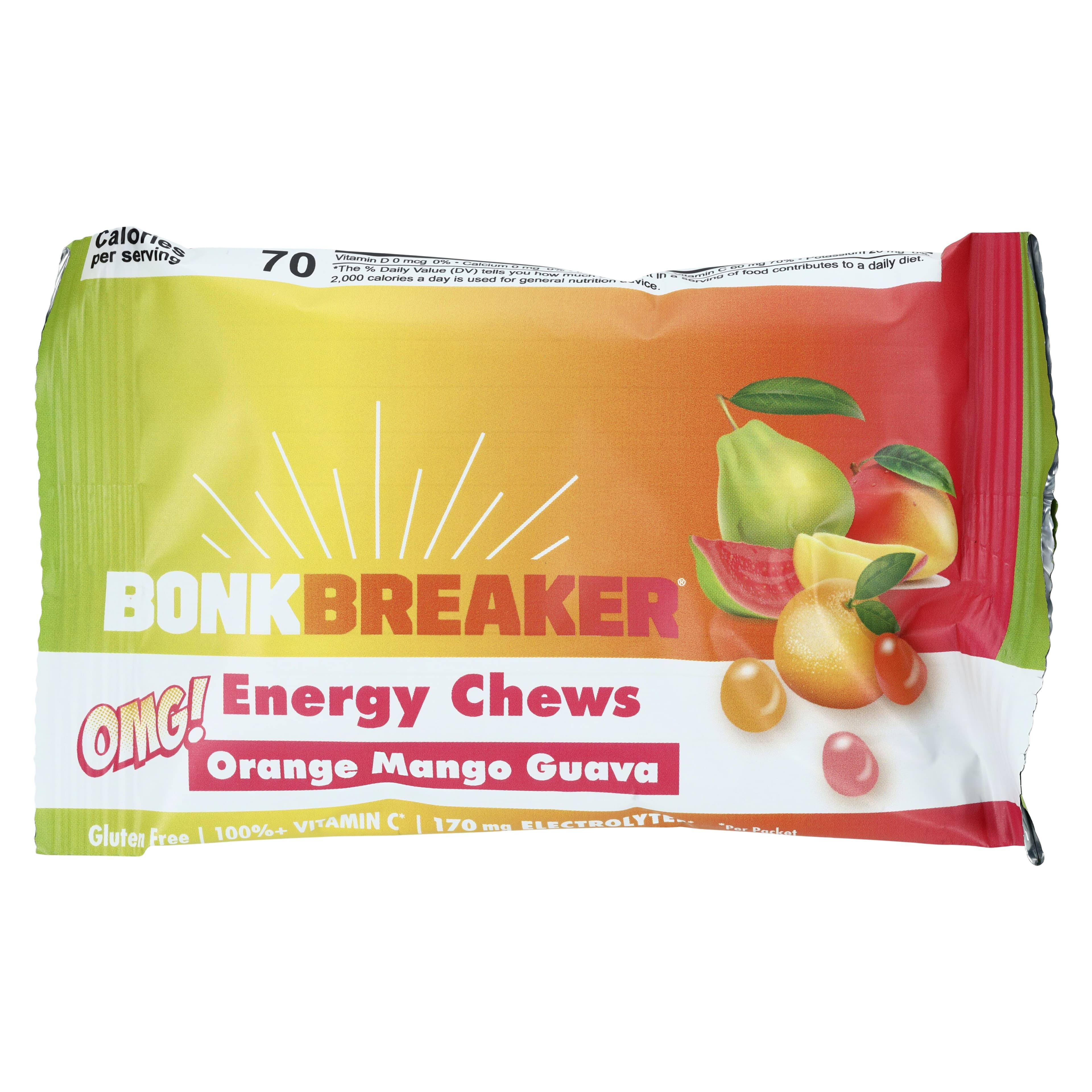 Bonk Breaker OMG! Energy Chews, Orange/Mango/Guava, 10 Count Carton thumbnail 2
