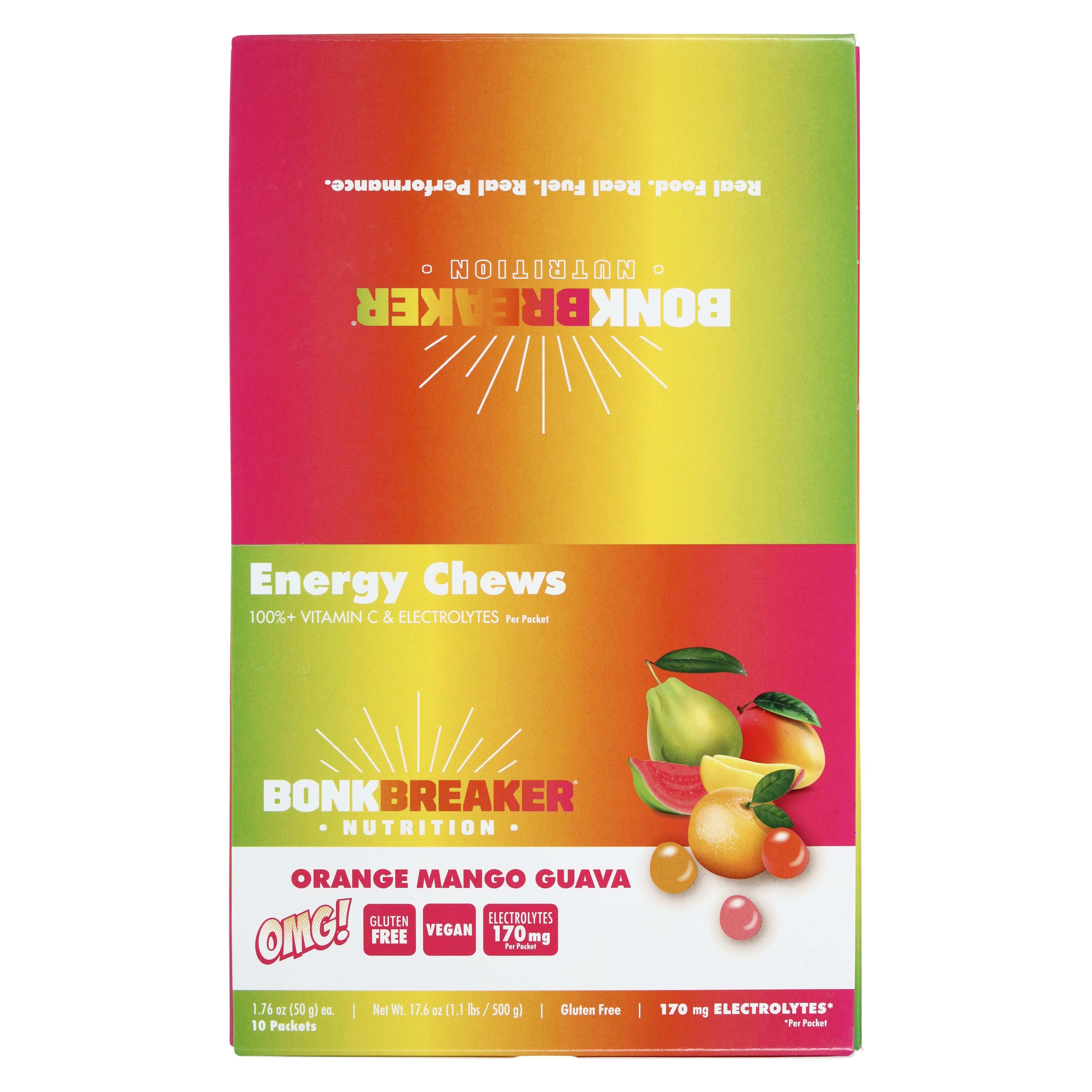 Bonk Breaker OMG! Energy Chews, Orange/Mango/Guava, 10 Count Carton thumbnail 6