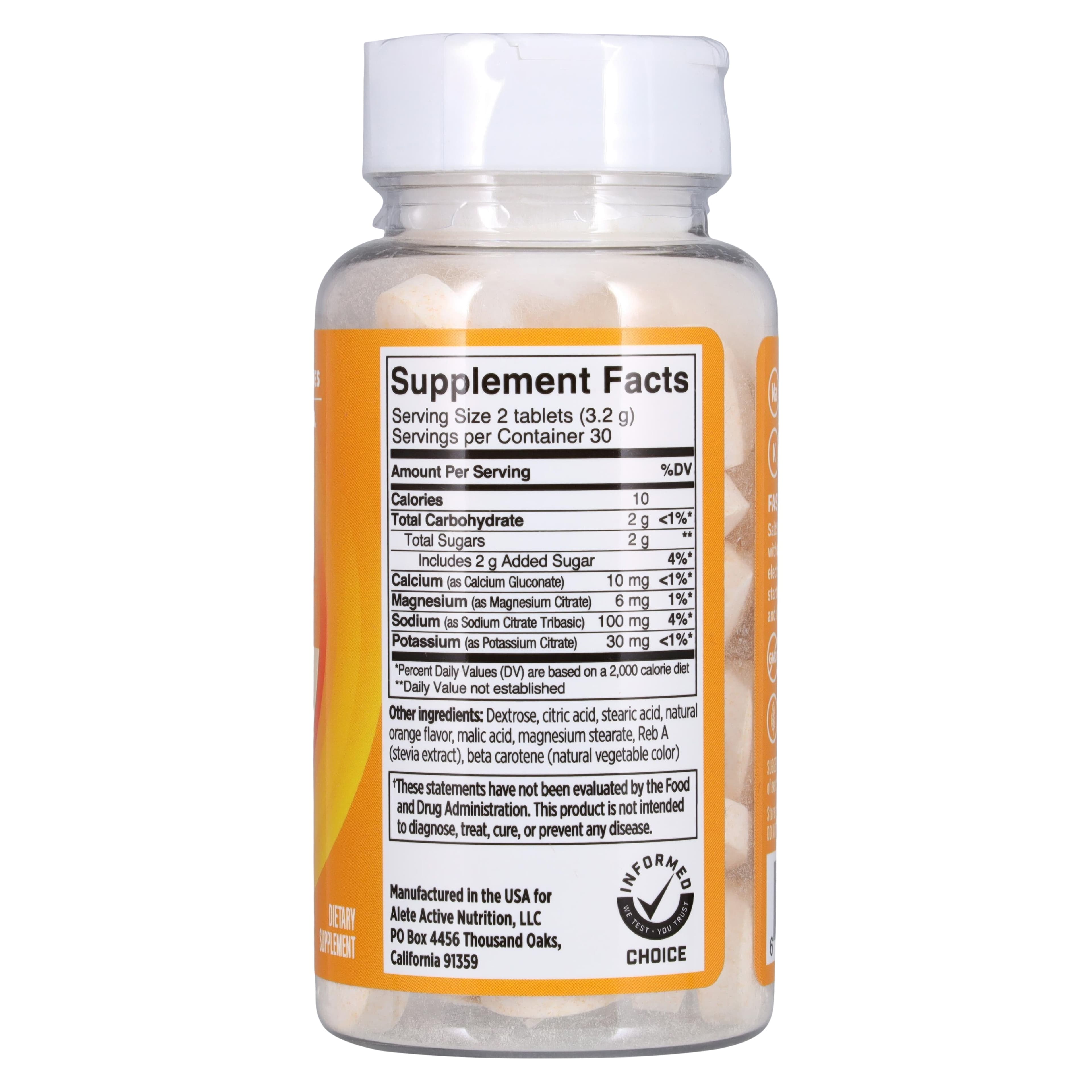 SaltStick FastChews Orange Electrolyte Chews, Bottle of 60 thumbnail 2