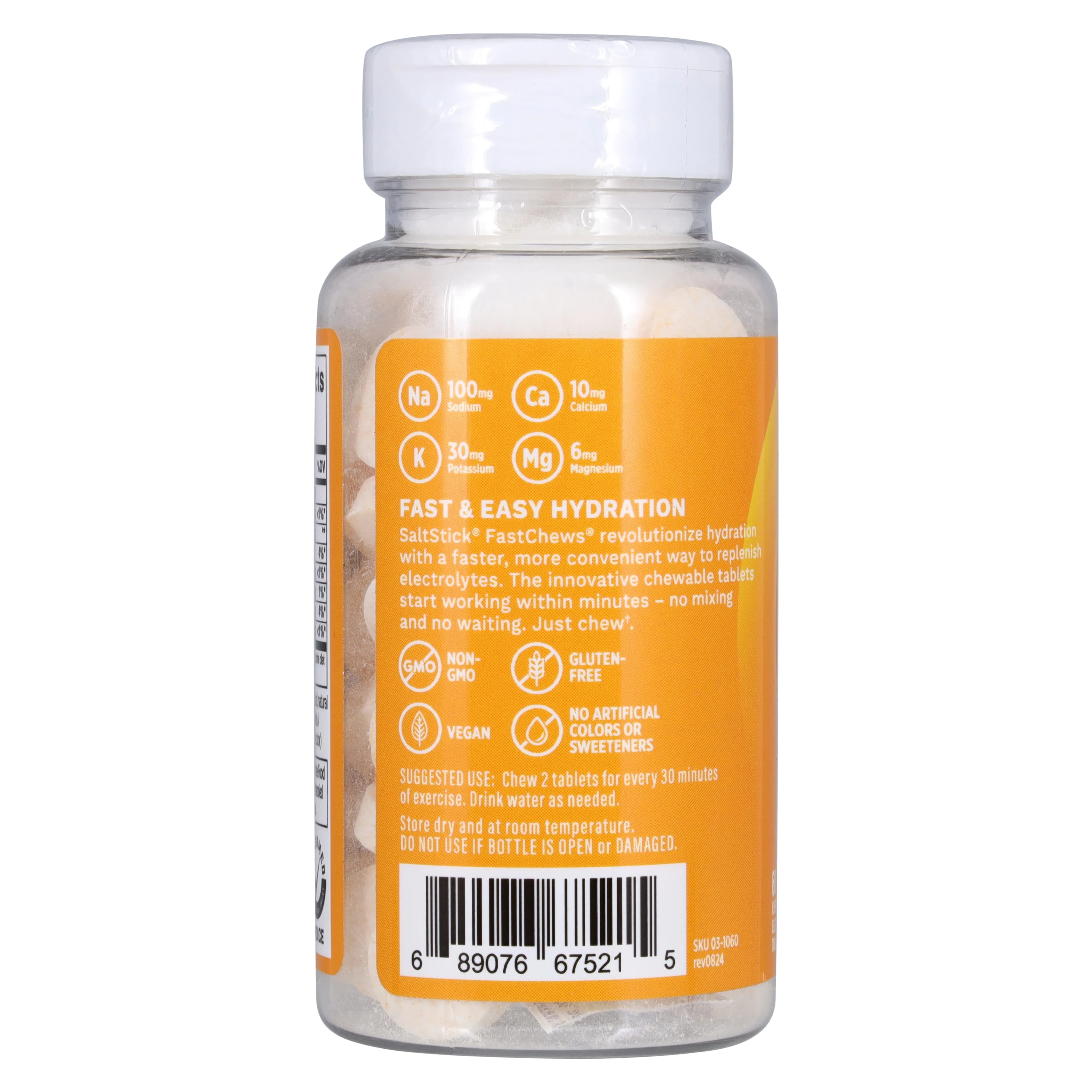 SaltStick FastChews Orange Electrolyte Chews, Bottle of 60 thumbnail 3