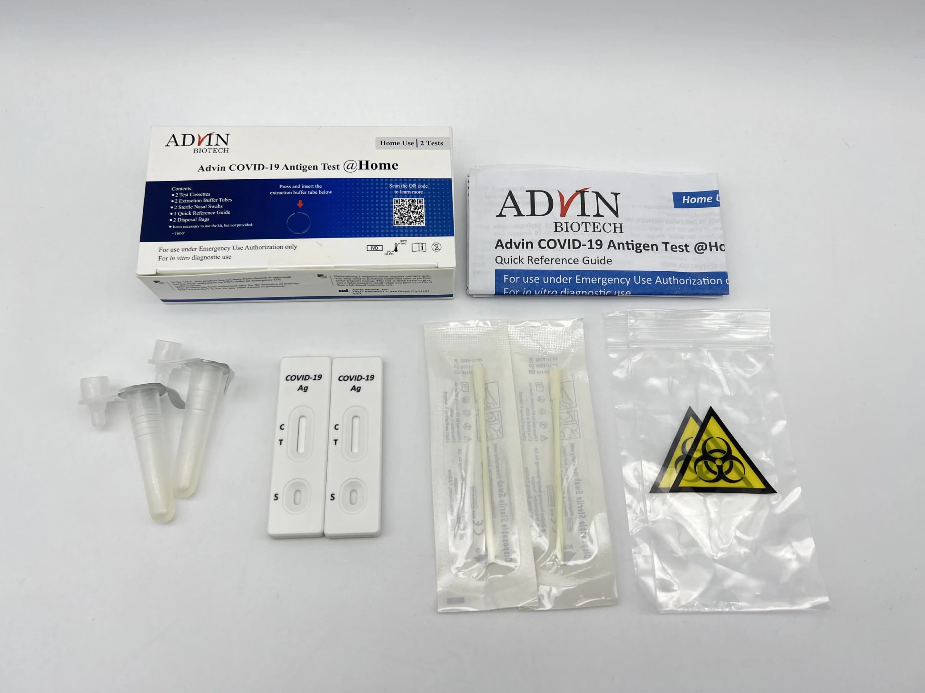 Advin COVID-19 Antigen Self-Test, At-Home OTC, 2 Tests/Box - Advin COVID-19 Antigen SelTest - Image 1
