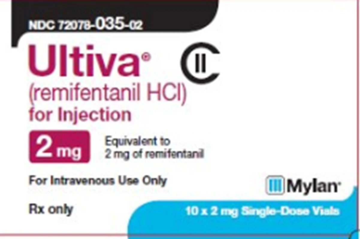 Ultiva Injection Powder, 2mg/mL, Single Dose Vial (SDV), 5mL, 10/Package - Ultiva Inj Powder SDV - Image 1