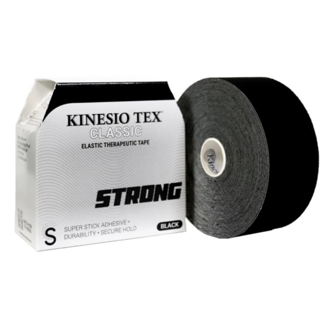 KinesioTex Classic Strong Tape, Cotton/Elastic, 2" x 16.4 yd, Black, Latex-Free, 6/Case - KinesioTex Classic Strong Tape - Image 1
