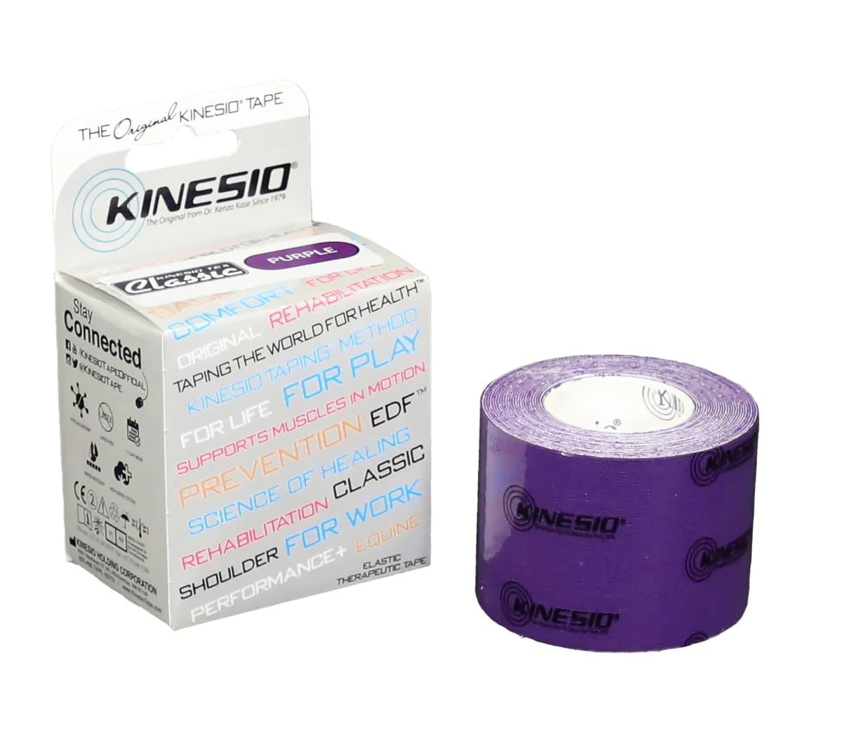 KinesioTex Classic Tape, Cotton/Elastic, 2" x 5.5 yd, Purple, Latex-Free, 12/Case - KinesioTex Classic Tape - Image 1