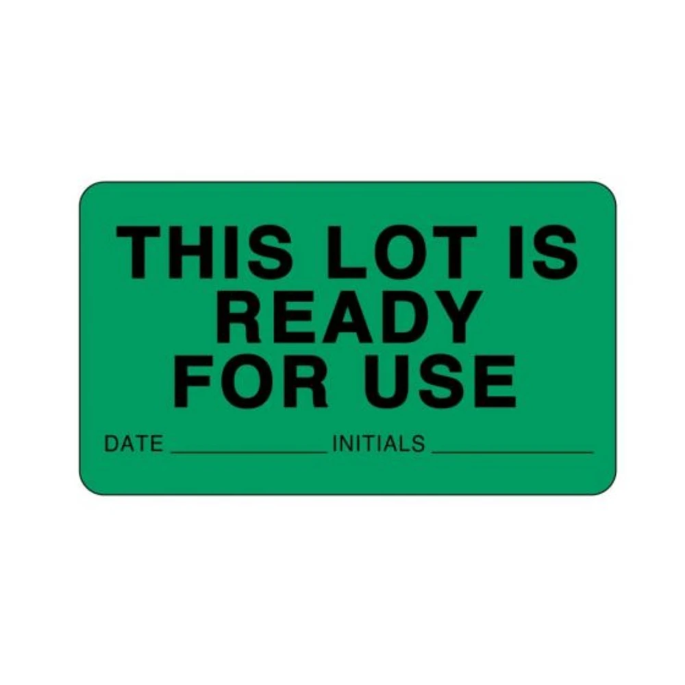 Precision Dynamics Laboratory Communication Label, Green, 3" x 1.75", Paper, Disposable, 500/Roll - Label Laboratory Communication - Image 1