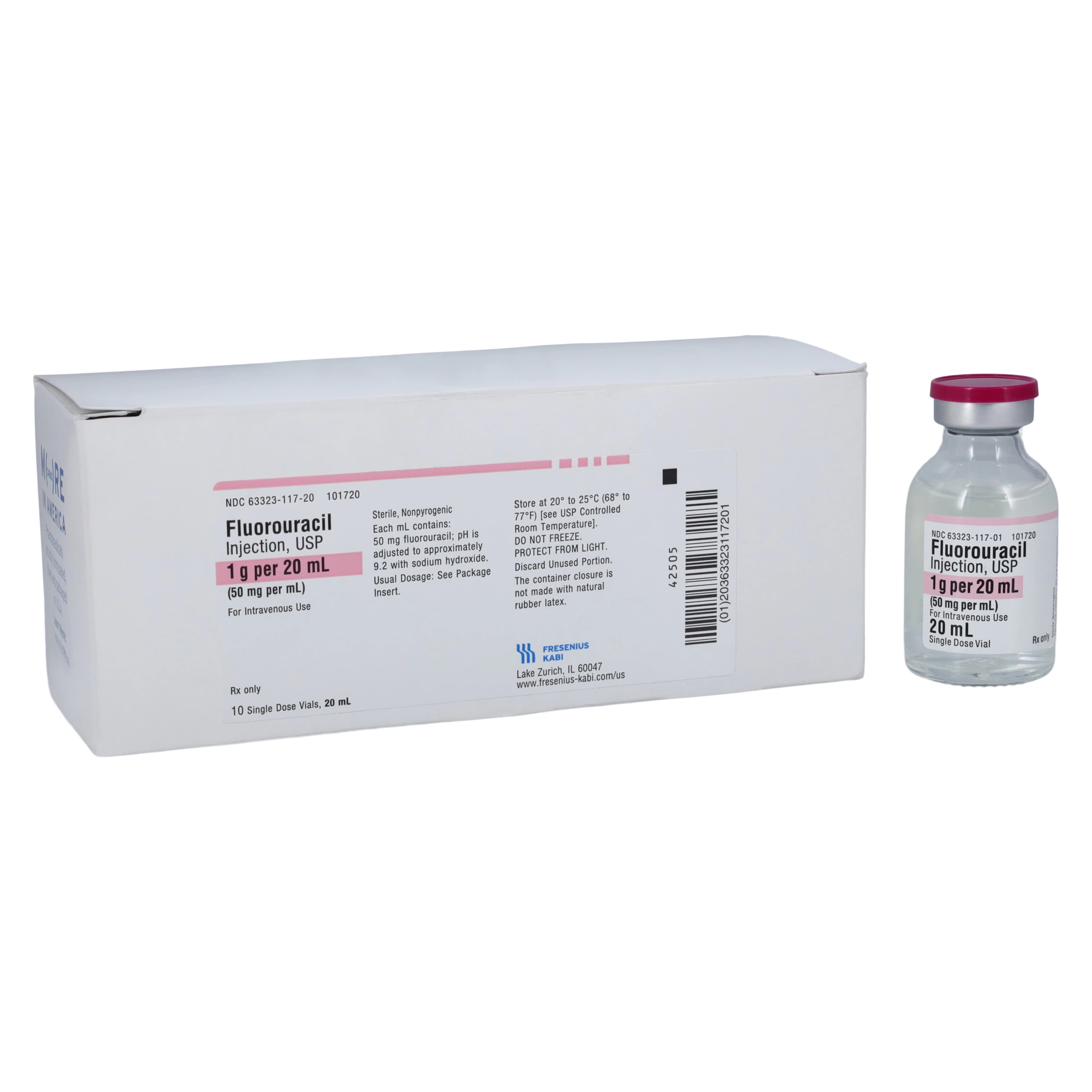 Fluorouracil Injection 50mg/mL SDV 20mL, 10/Package - Fluorouracil Inj SDV 20mL - Image 1
