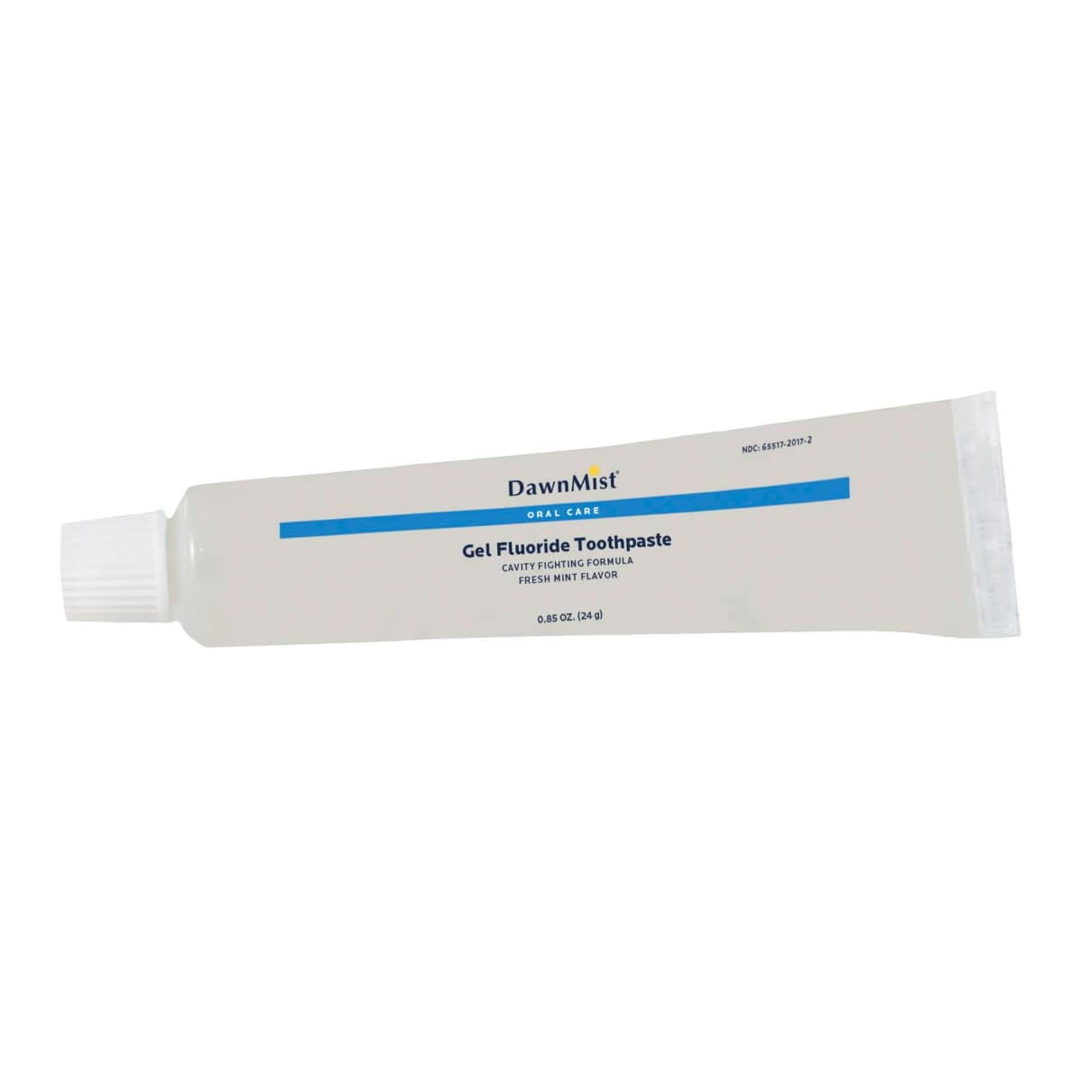 DawnMist Gel Fresh Mint Toothpaste, Clear Gel with Fluoride, 0.85 oz Tube, 720/Case - Toothpaste Clear Gel Fluoride - Image 1