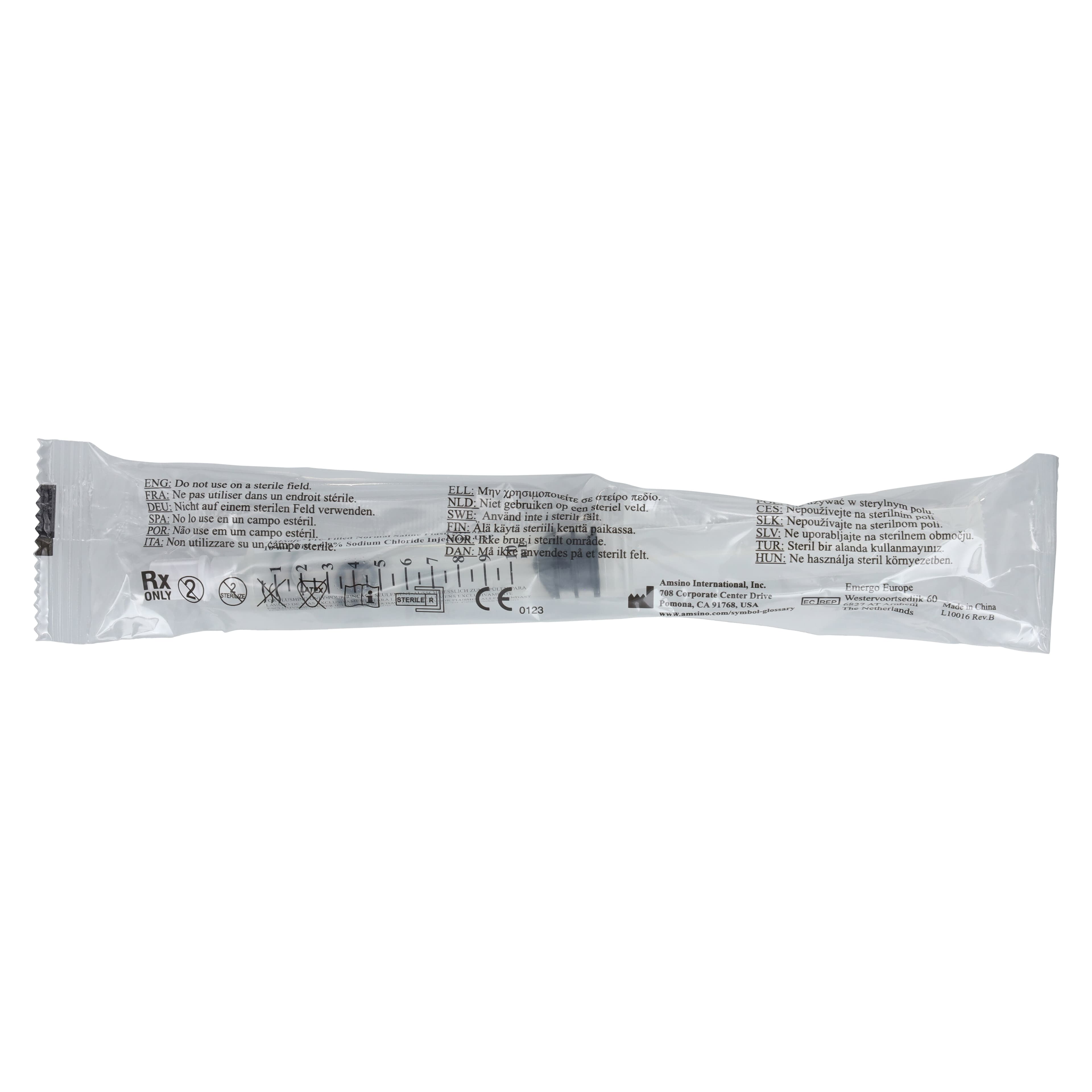 AmSafe Saline IV Flush Solution 0.9%, PICC/INS Standard Compliant, Prefilled Syringe, 10mL, 30/Box thumbnail 5
