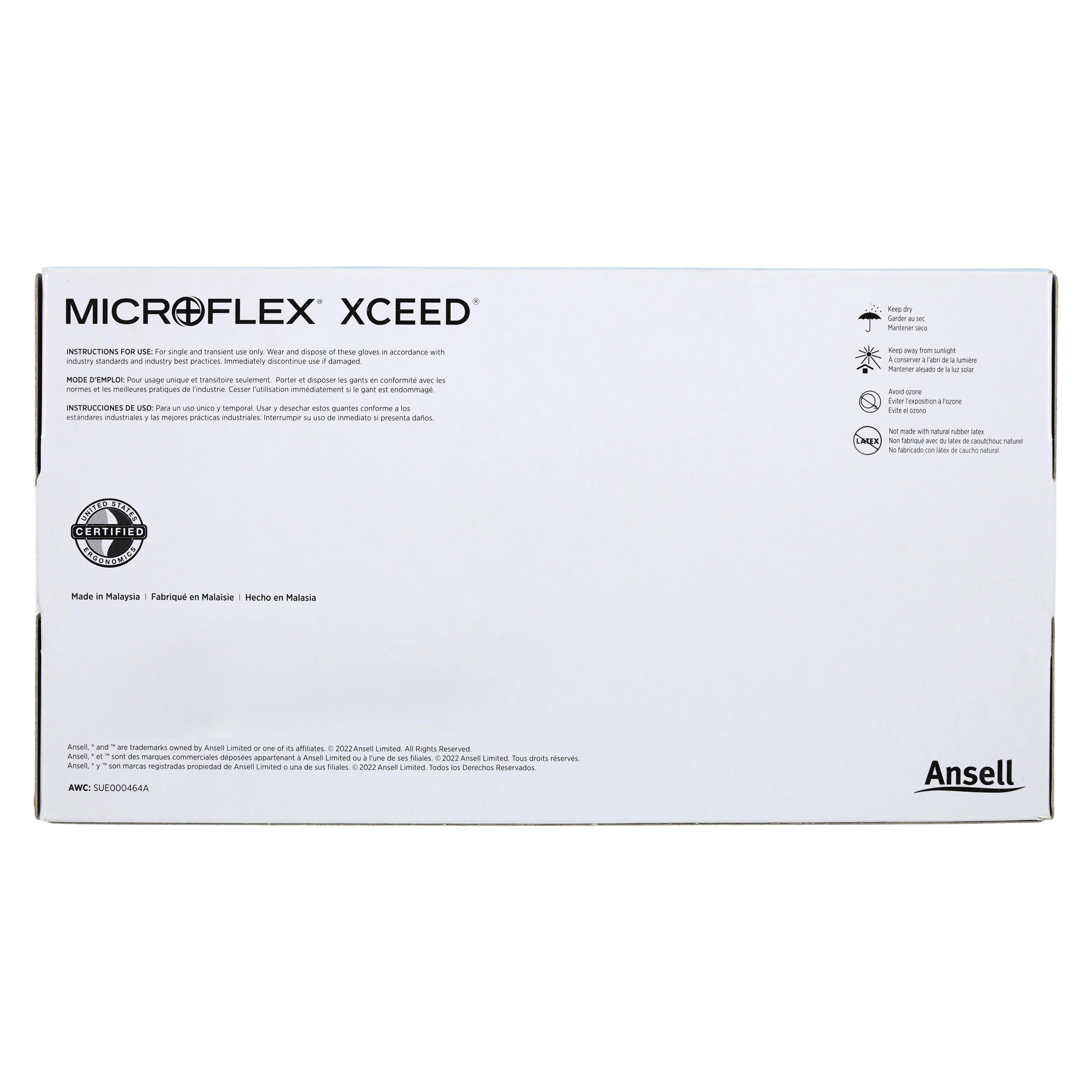 XCEED® Nitrile Examination Gloves, Powder Free, Latex Free, Non-Sterile, Extra Small, Blue, 250/Box, XC-310-XS thumbnail 6