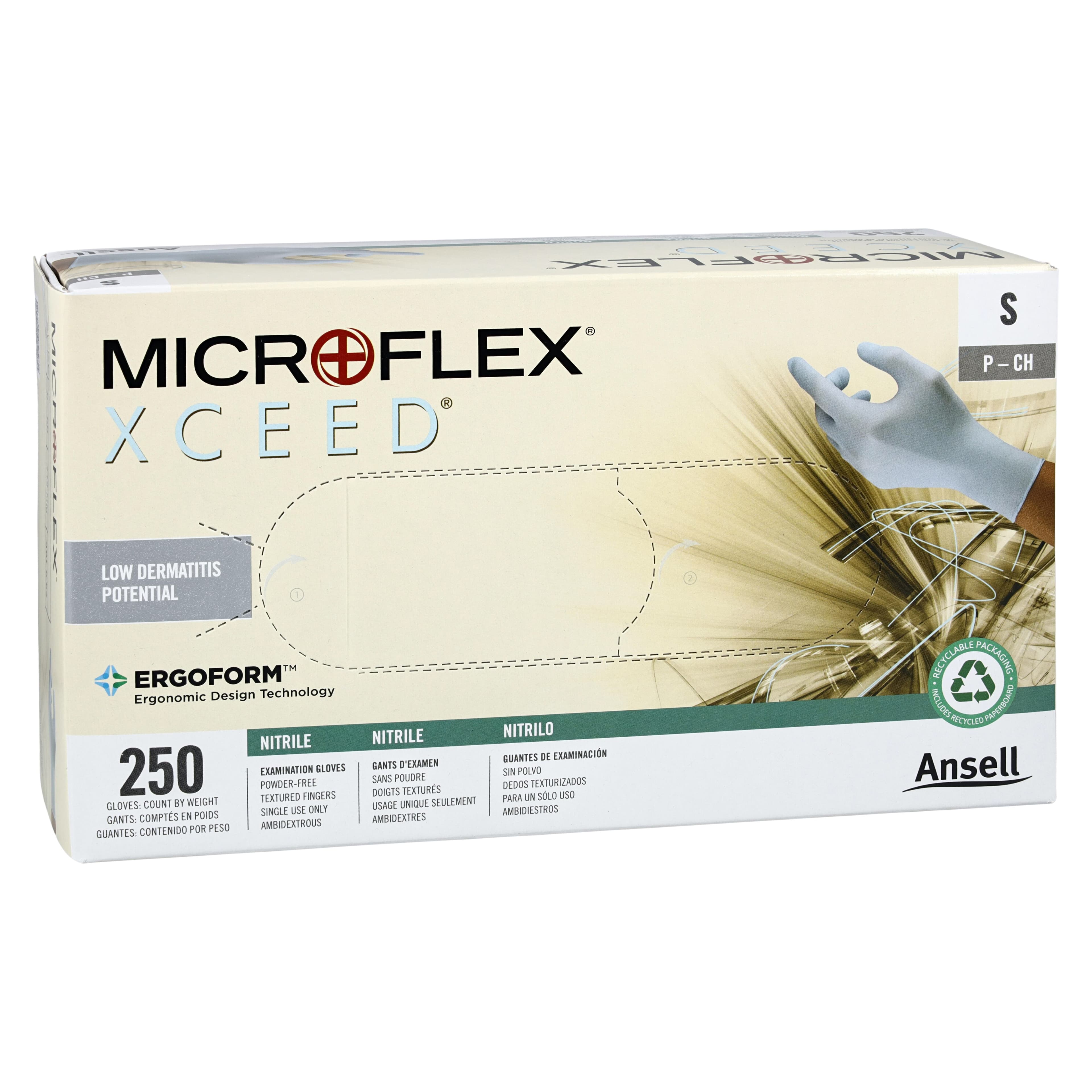XCEED® Nitrile Examination Gloves, Powder Free, Latex Free, Non-Sterile, Small, Blue, 250/Box, XC-310-S thumbnail 3