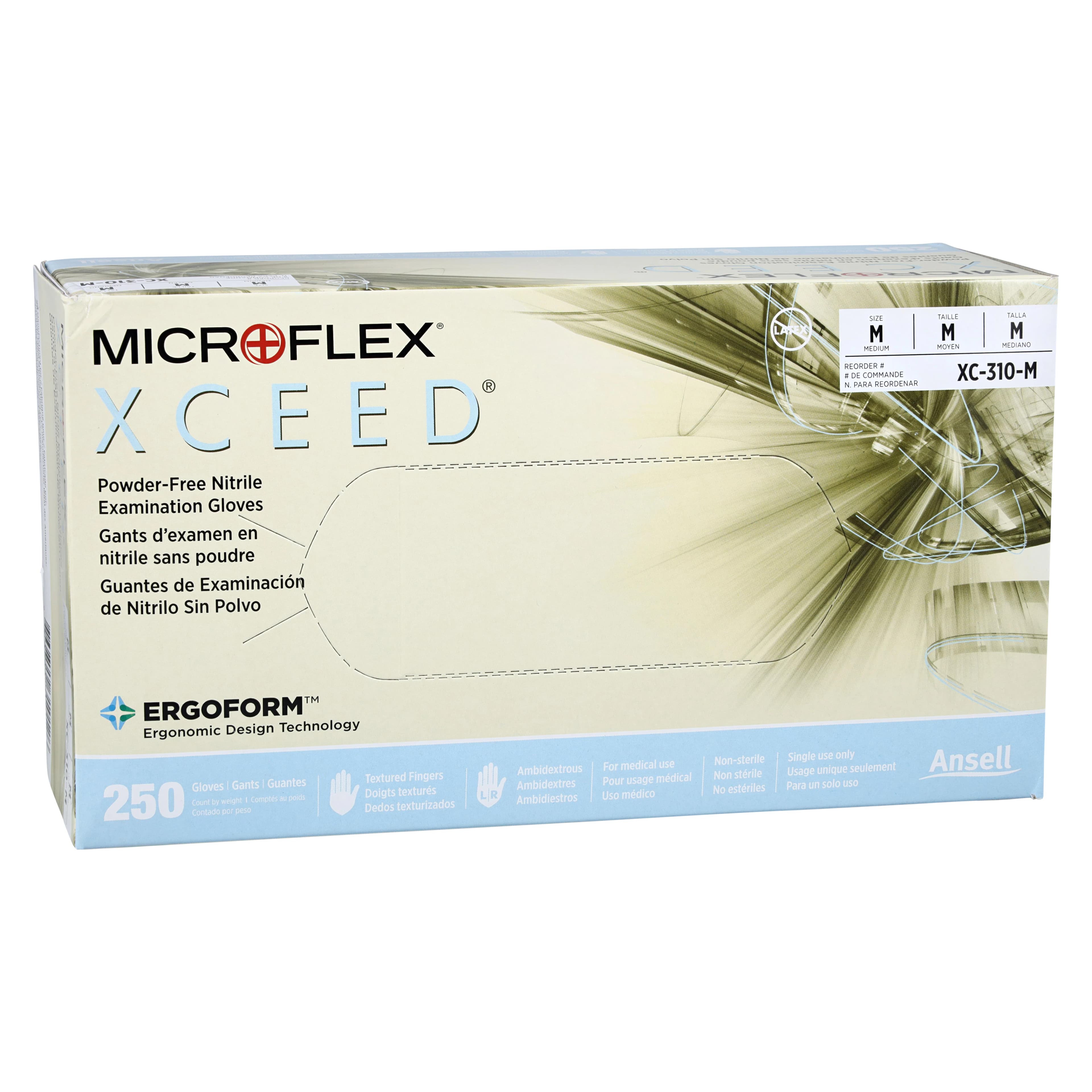 XCEED® Nitrile Examination Gloves, Powder Free, Latex Free, Non-Sterile, Blue, Medium, 250/Box, XC-310-M thumbnail 3