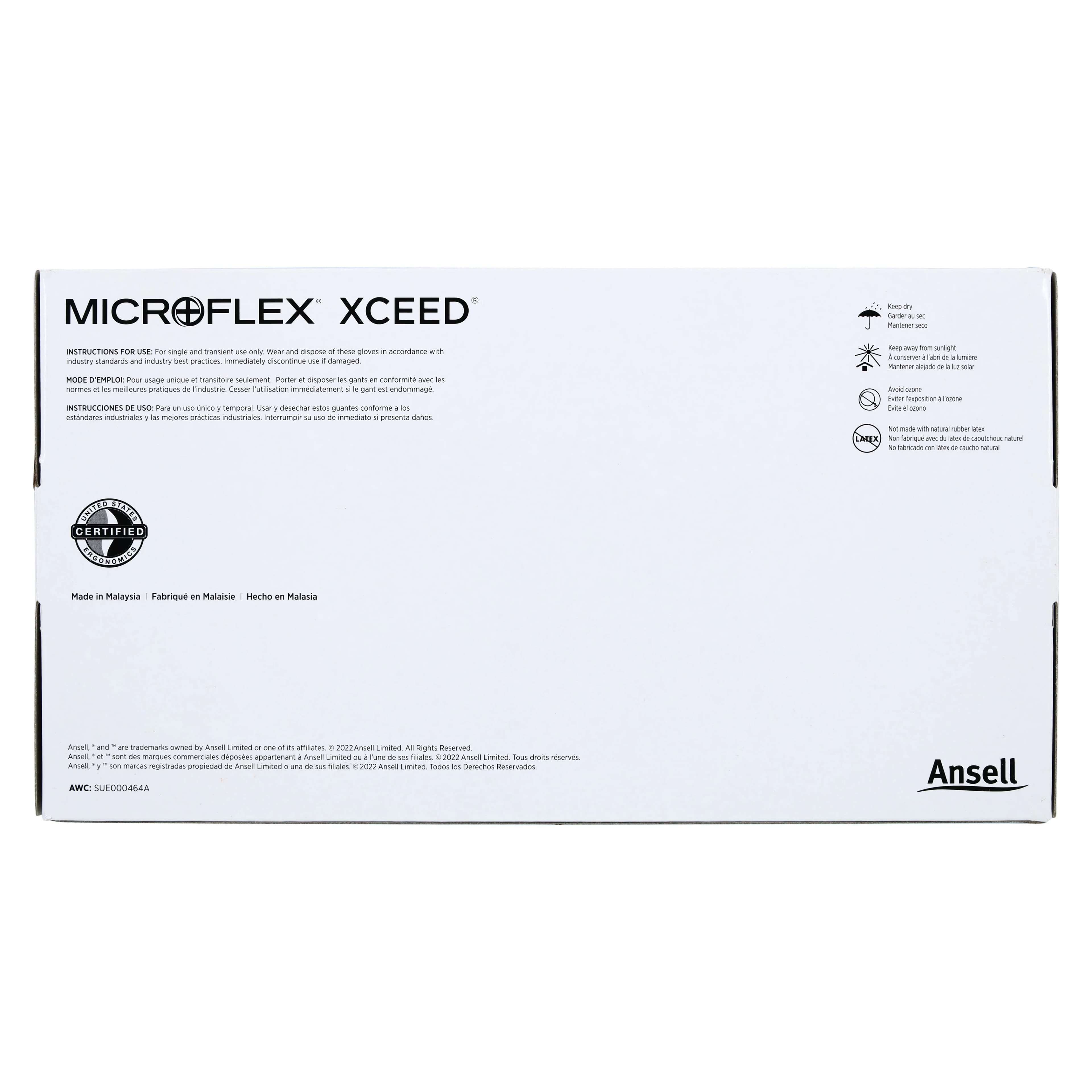XCEED® Nitrile Examination Gloves, Powder Free, Latex Free, Non-Sterile, Blue, Medium, 250/Box, XC-310-M thumbnail 5