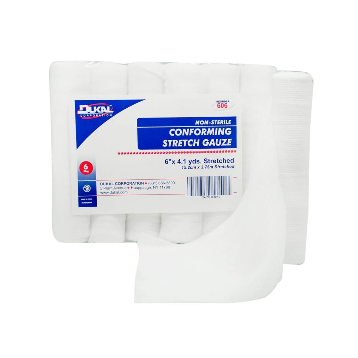 Dukal Conforming Stretch Bandage, Non-Sterile, 6" x 4.1 yd, 48/Case - Bandage Confrm Strch NS - Image 1