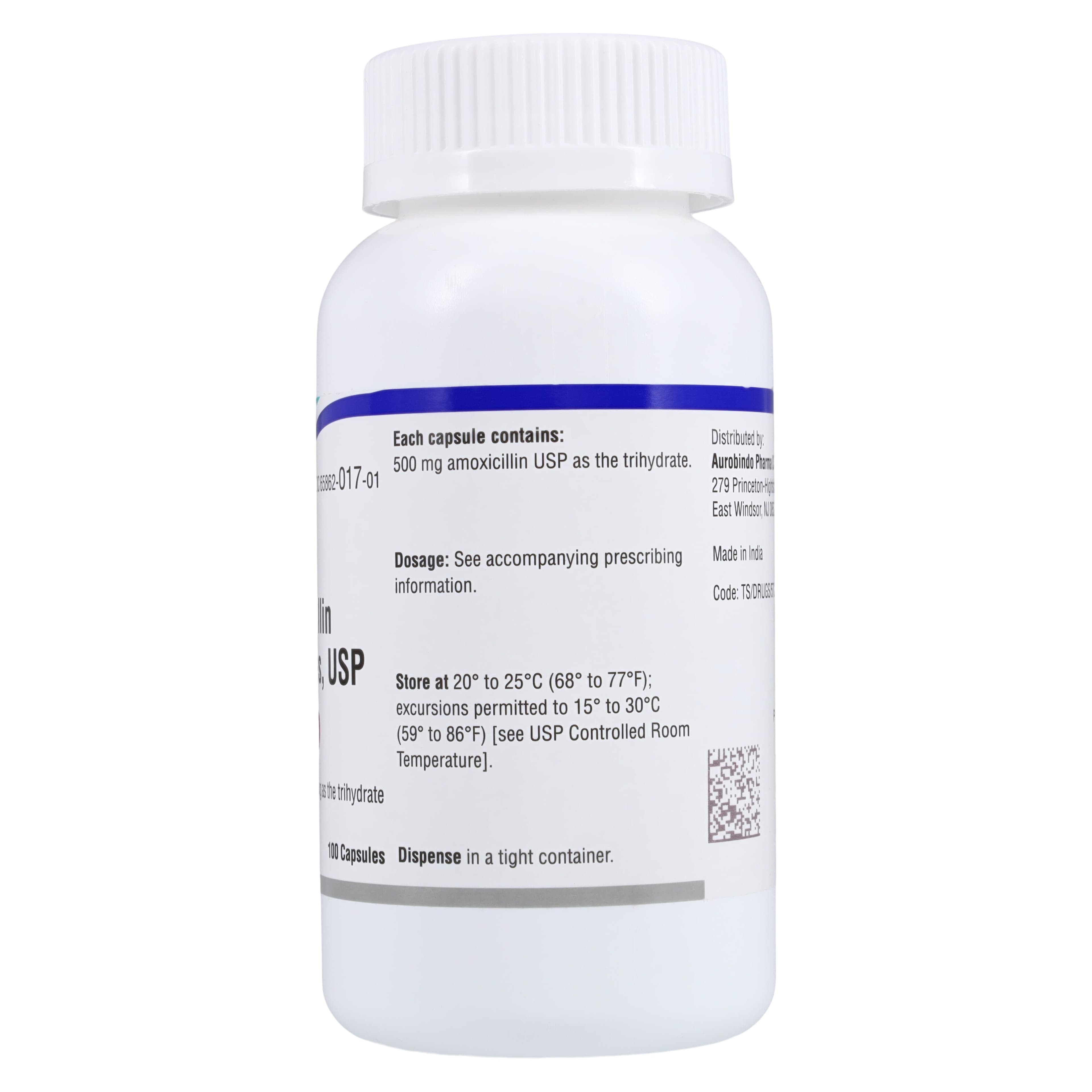 Amoxicillin Capsules, 500mg, 100/Bottle thumbnail 2