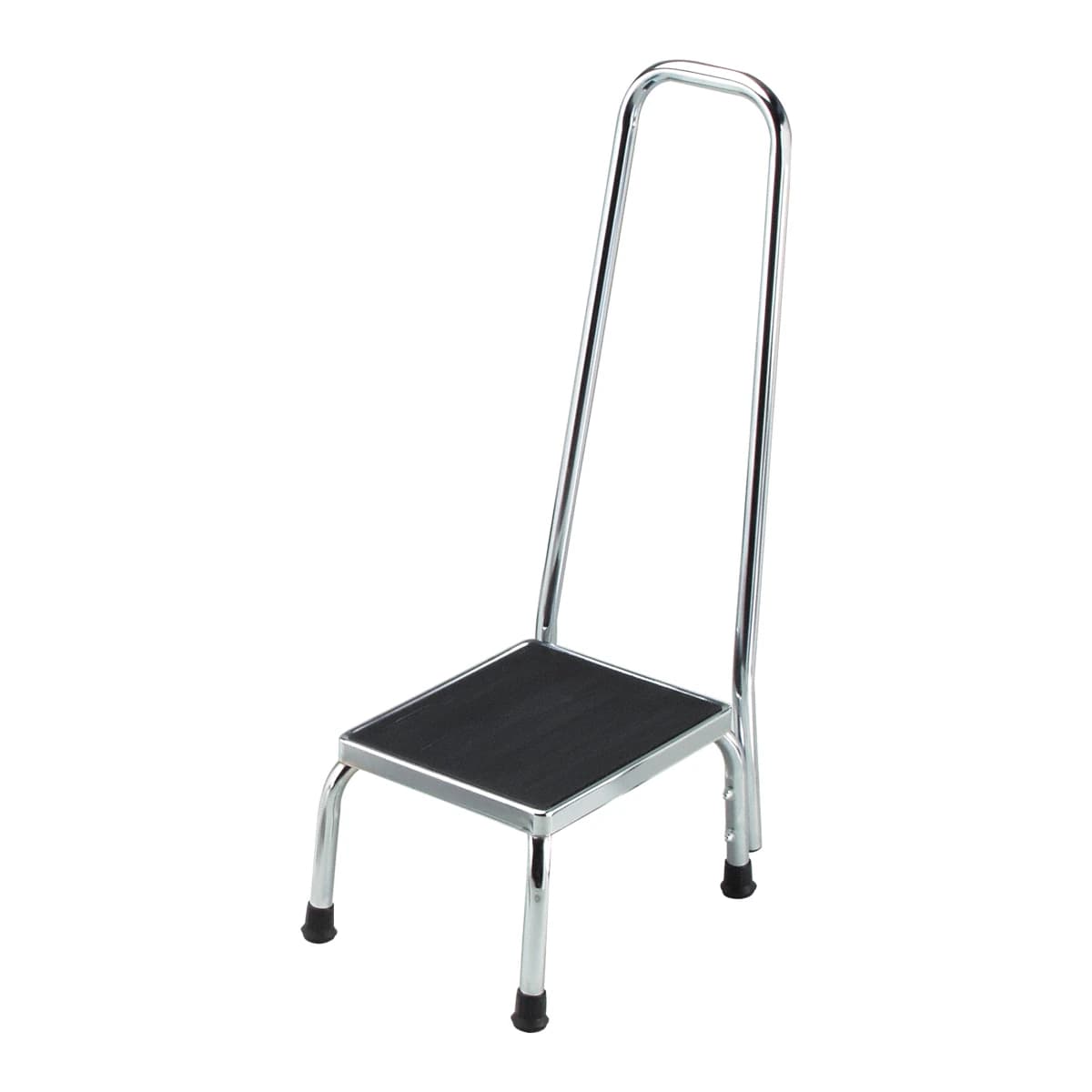 Dukal Step Footstool with Handrail, Chrome, 2/Case - Foot Stool with Handrail - Image 1