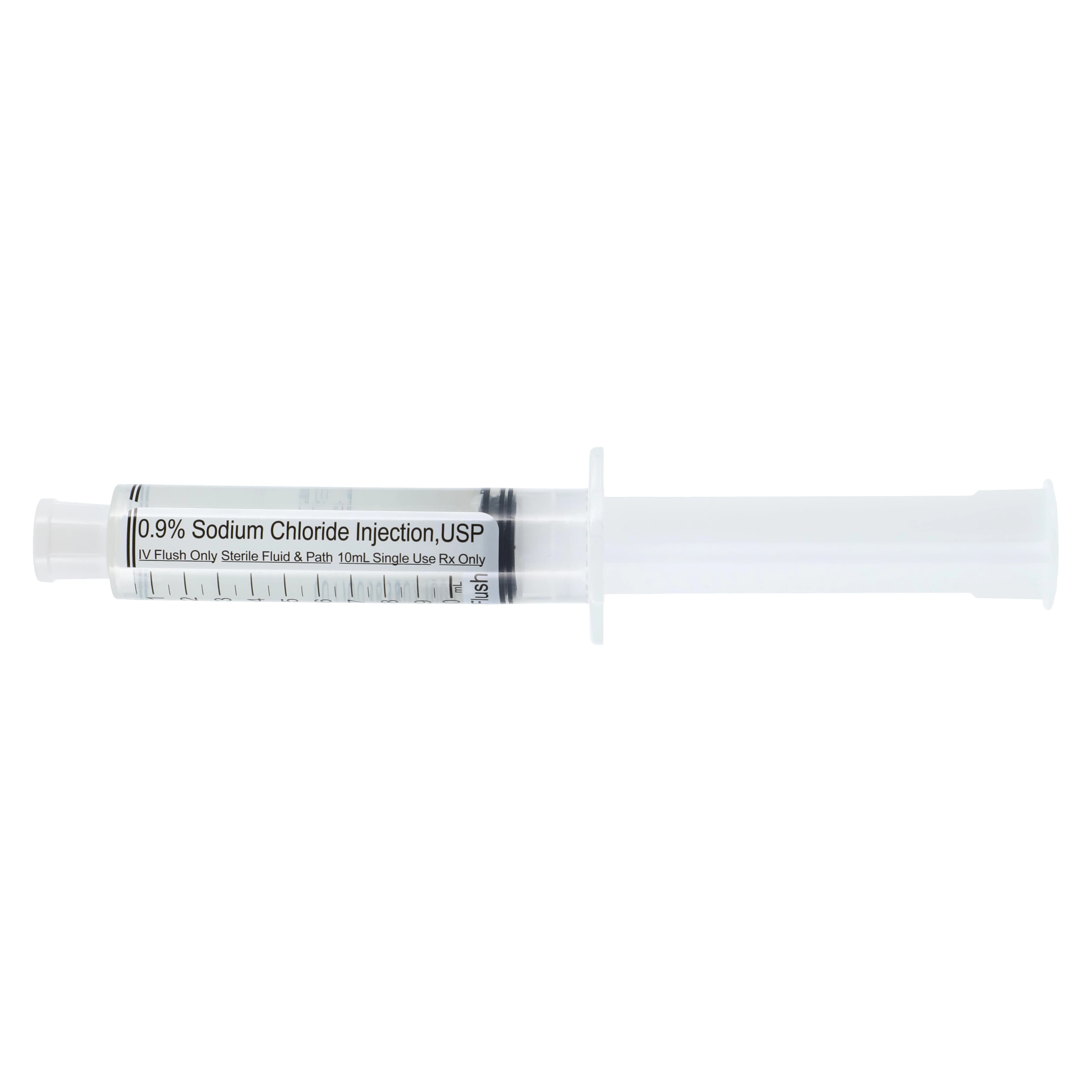 Medline Syringe IV Flush Solution, 10mL, Preservative Free, Prefilled Syringe, 3mL, 30/Package - Syringe Saline Prefilled - Image 1
