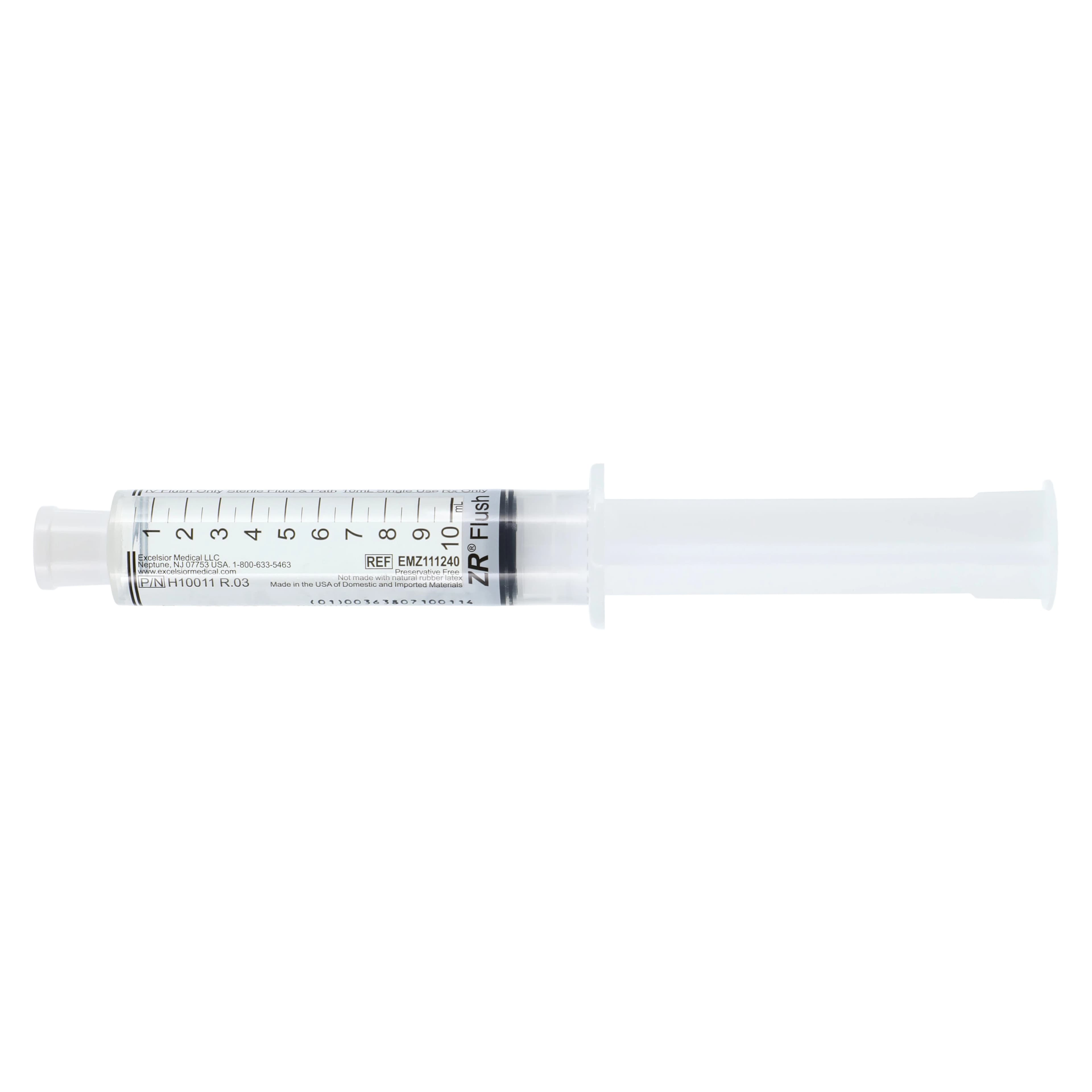 Medline Syringe IV Flush Solution, 10mL, Preservative Free, Prefilled Syringe, 3mL, 30/Package thumbnail 2
