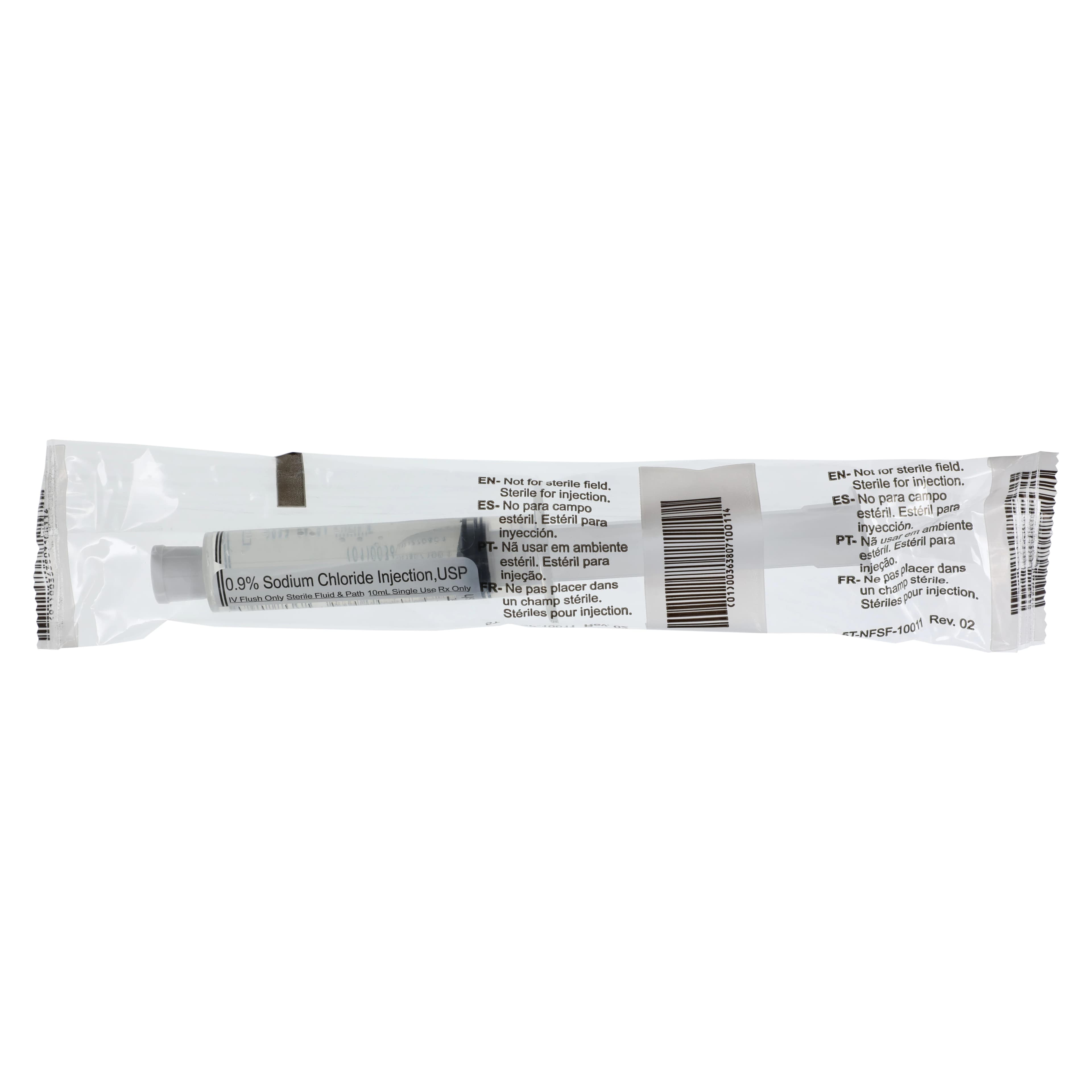 Medline Syringe IV Flush Solution, 10mL, Preservative Free, Prefilled Syringe, 3mL, 30/Package thumbnail 3
