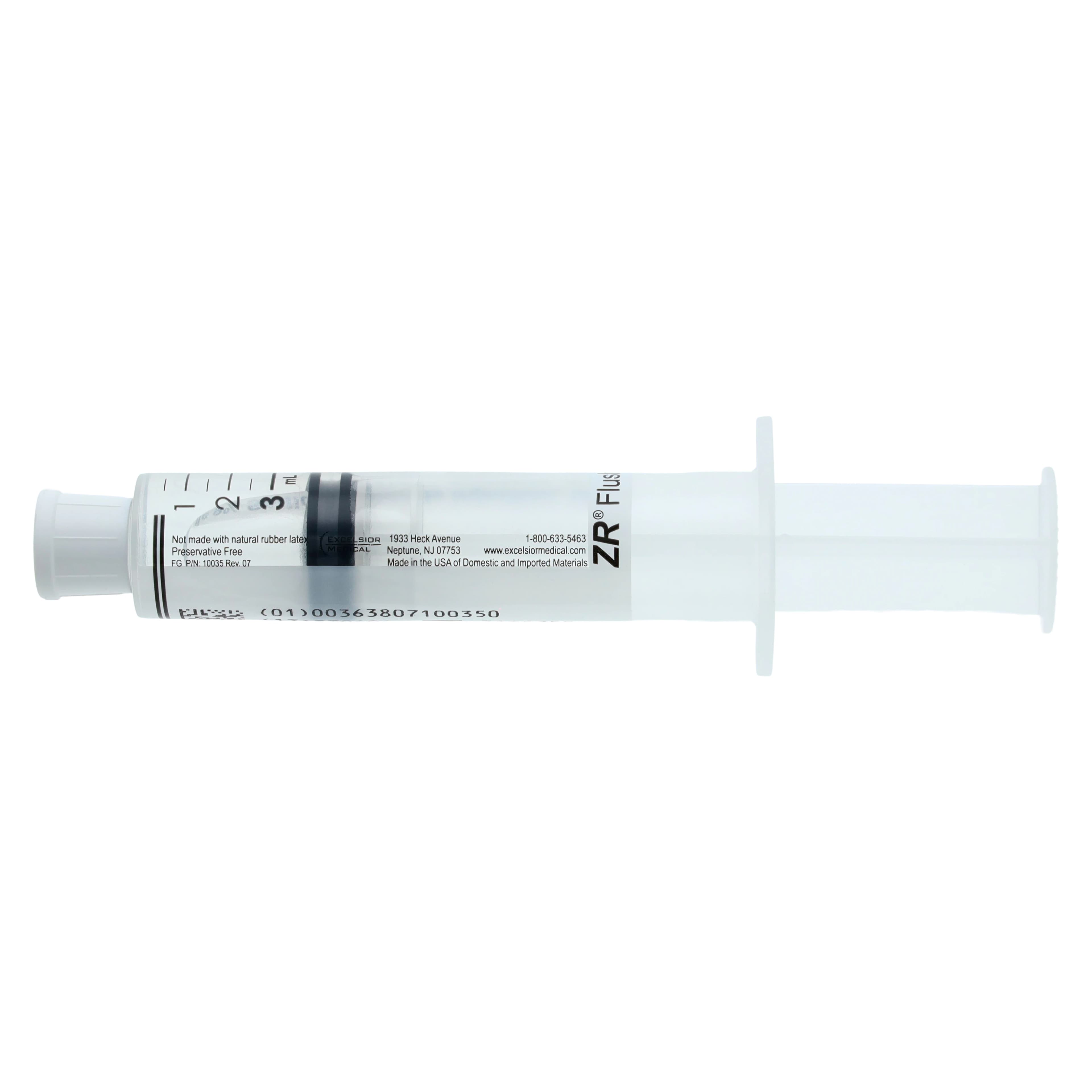 Medline Saline IV Flush Syringe, 3 mL, Preservative Free, Prefilled, 30/Package thumbnail 2