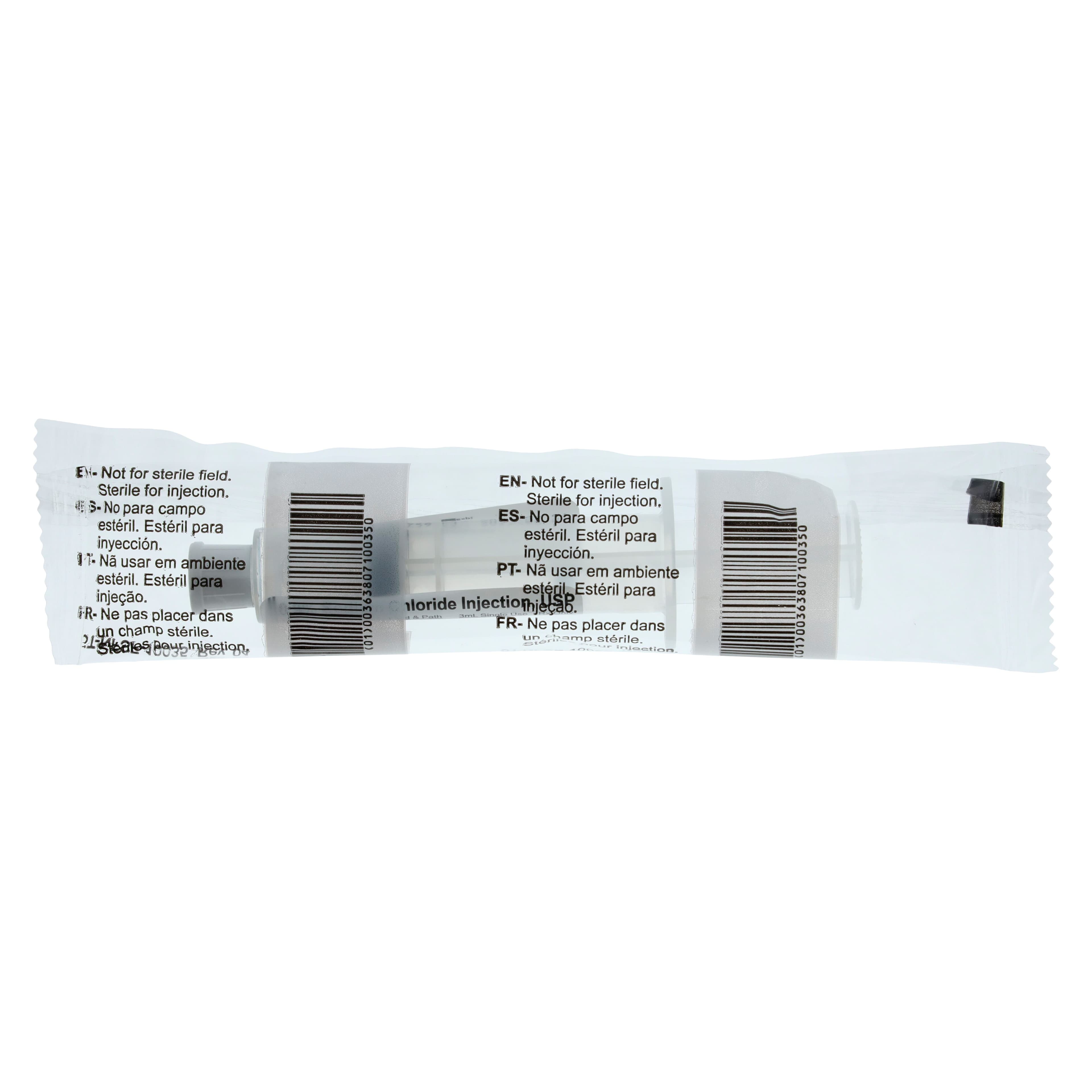 Medline Saline IV Flush Syringe, 3 mL, Preservative Free, Prefilled, 30/Package thumbnail 3