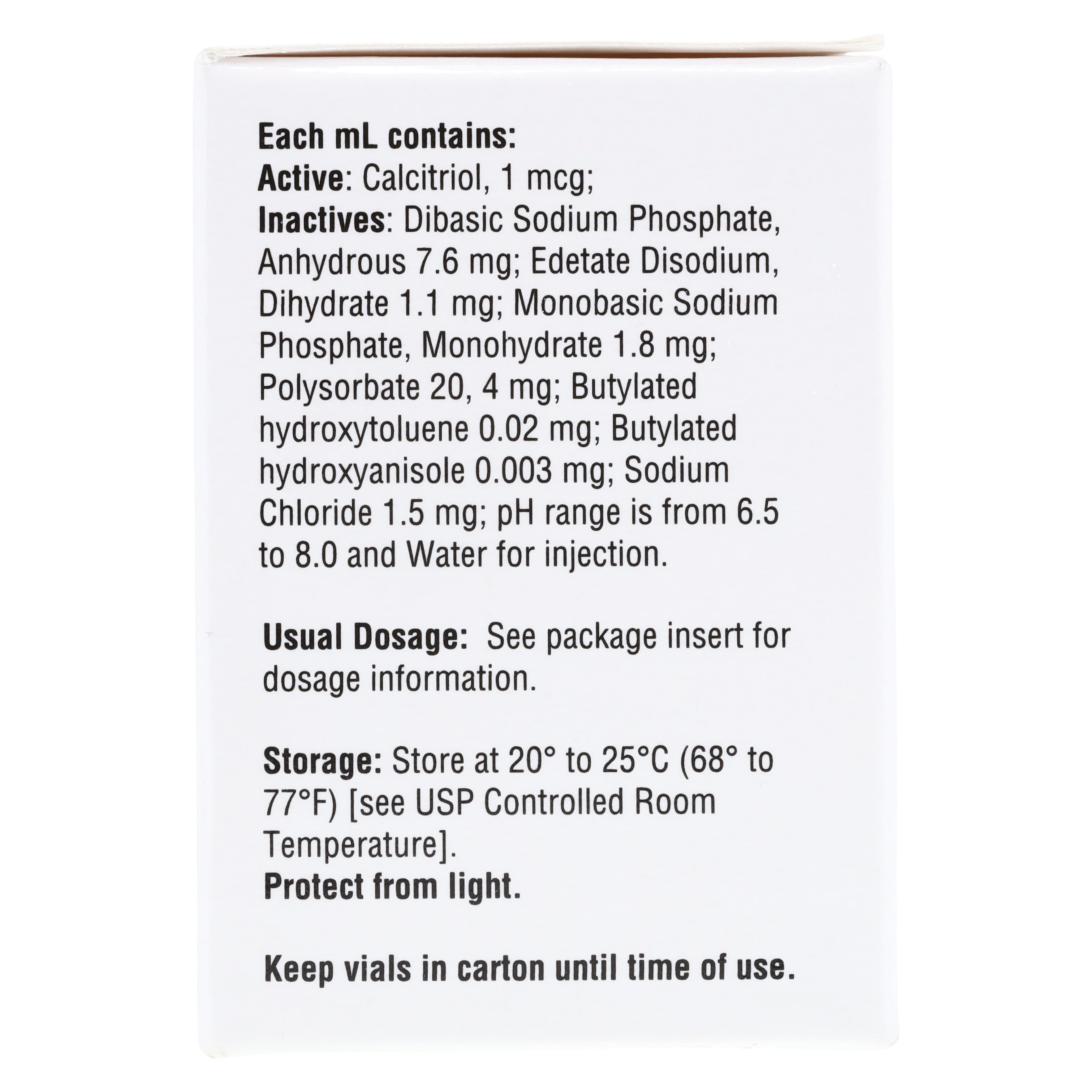 Calcitriol Injection 1 mcg/mL Ampule, 1 mL, 10/Package thumbnail 4