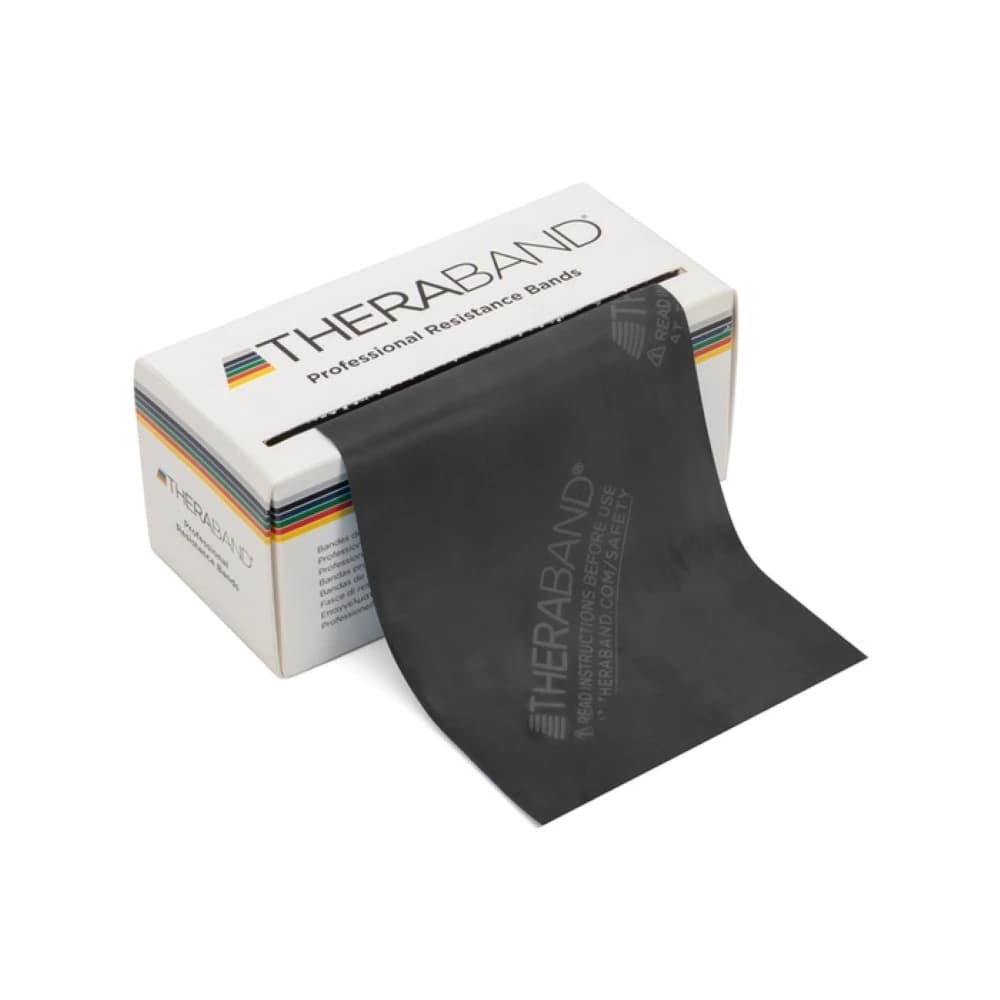 TheraBand Exercise Band, Level 5 (Extra Heavy), Black, Each - Theraband Level 5 Black SHeavy - Image 1