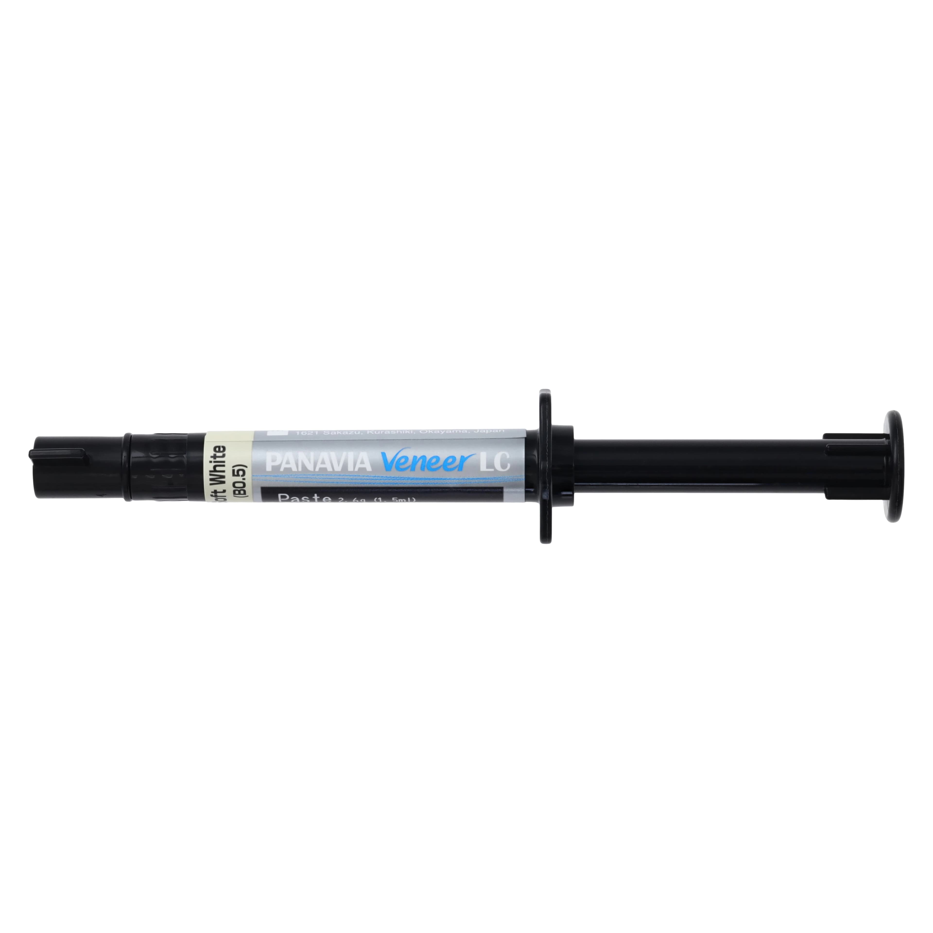 PANAVIA Veneer LC Paste Soft White B0.5, 1.5ml/2.6g Syringe with 5 Applicator Tips, 4504KA - PANAVIA™ Veneer LC Paste Soft White B0.5 Bag - Image 1