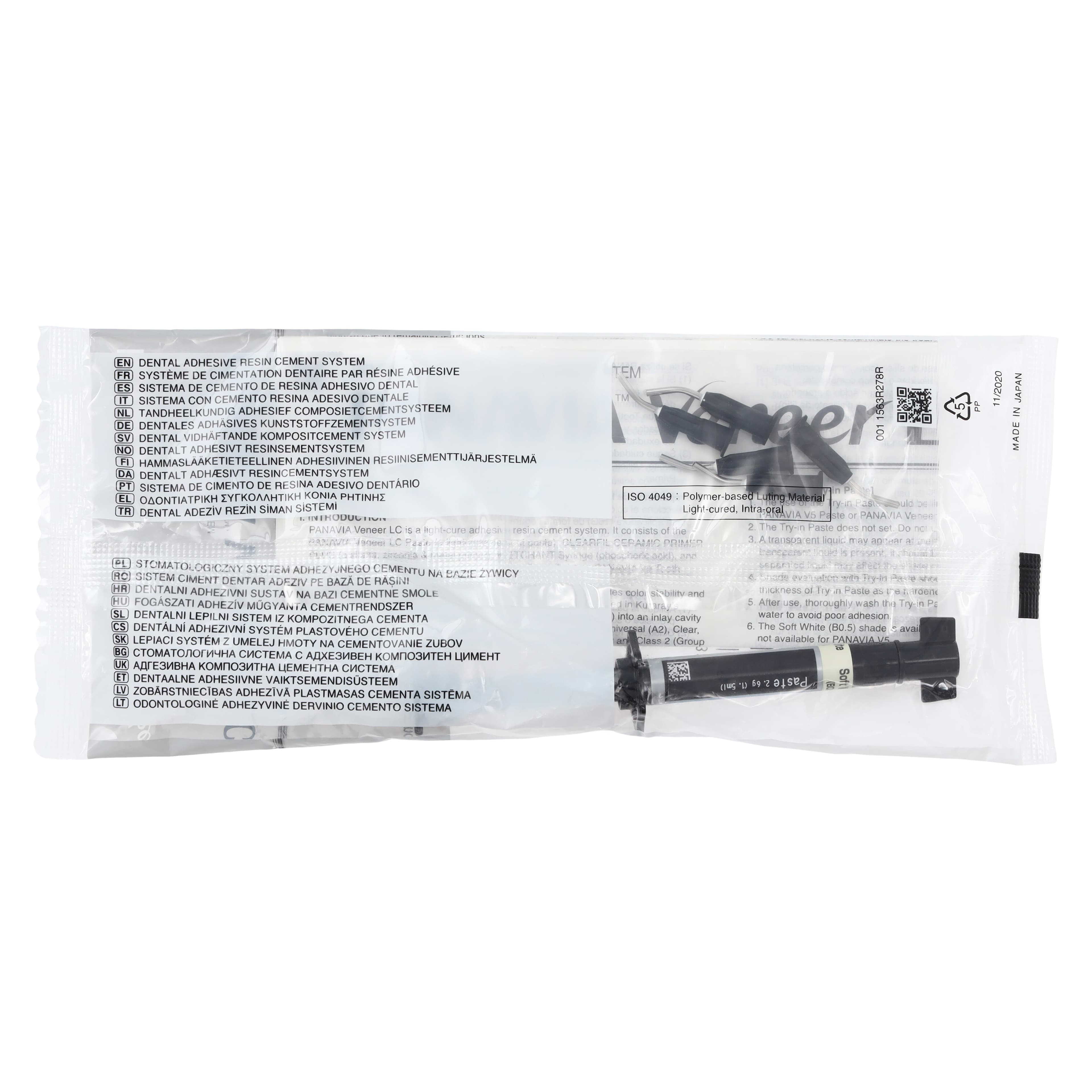 PANAVIA Veneer LC Paste Soft White B0.5, 1.5ml/2.6g Syringe with 5 Applicator Tips, 4504KA thumbnail 6